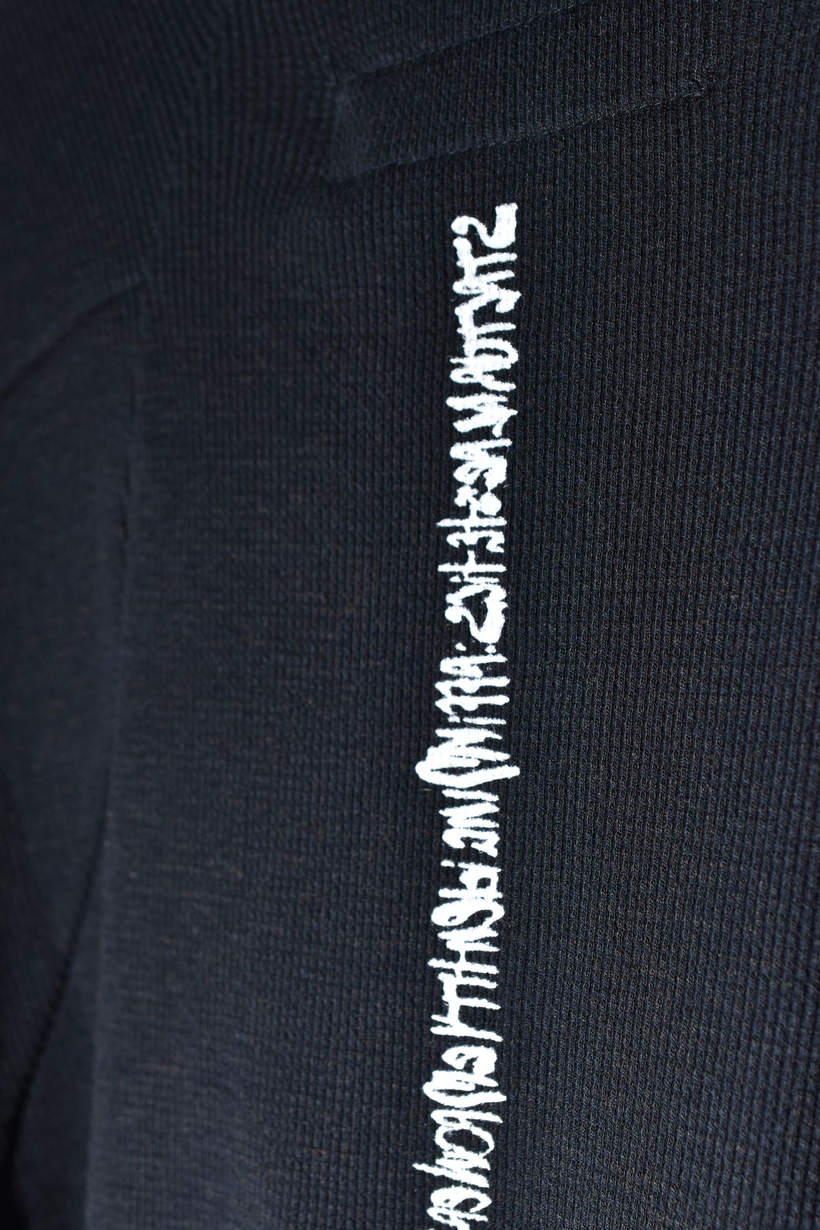 Back Printed Waffle Jersey Long  Sleeve Tee"Black" バックプリントワッフルジャージーロングスリーブTee"ブラック"