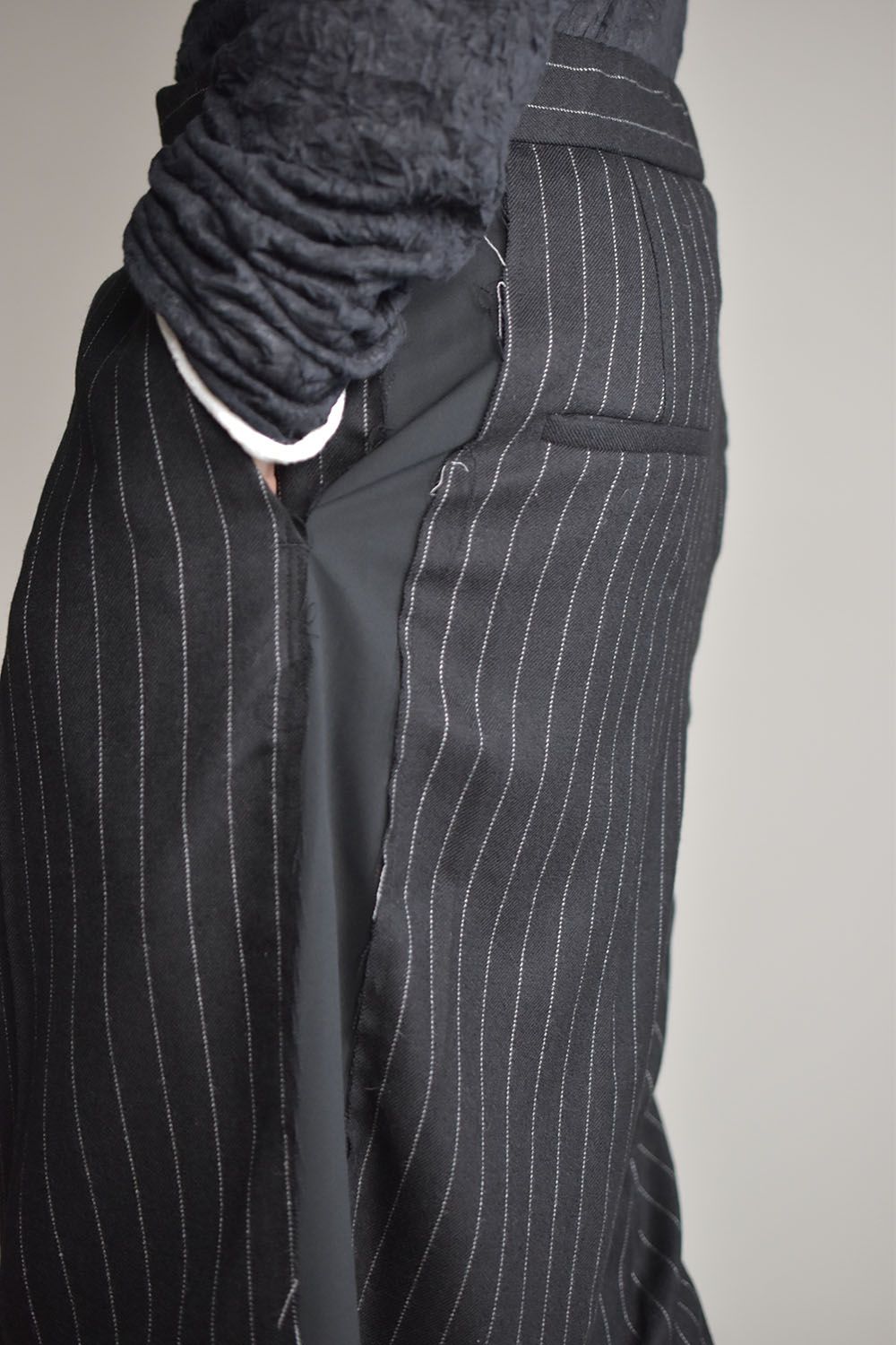 Wrap Trousers"Black Stripe"/ラップトラウザーズ"ブラックストライプ"