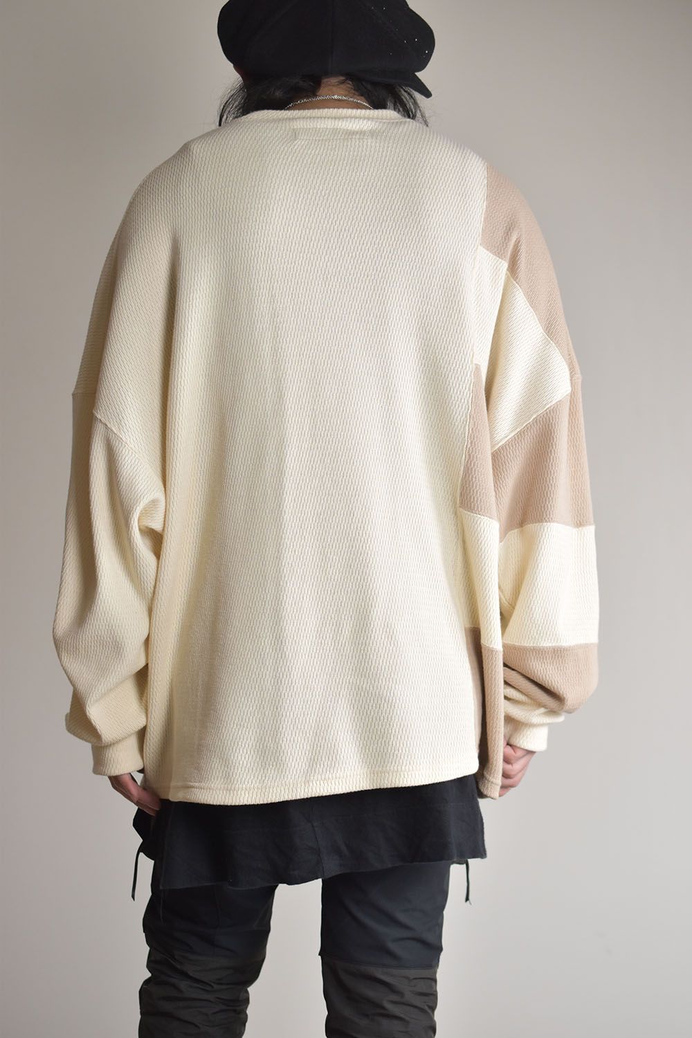 Switching Top"Ivory×Beige"/スウィッチングトップ"アイボリー×ベージュ"