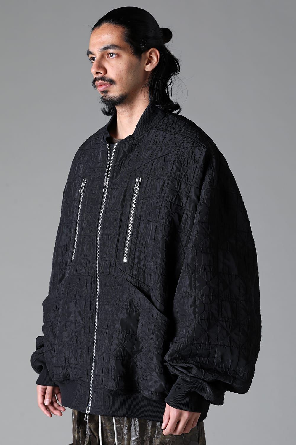 《2025AW先行予約》Geometry Jumbo MA-1 Blouson"Black" / ジオメトリージャンボMA-1ブルゾン"ブラック"