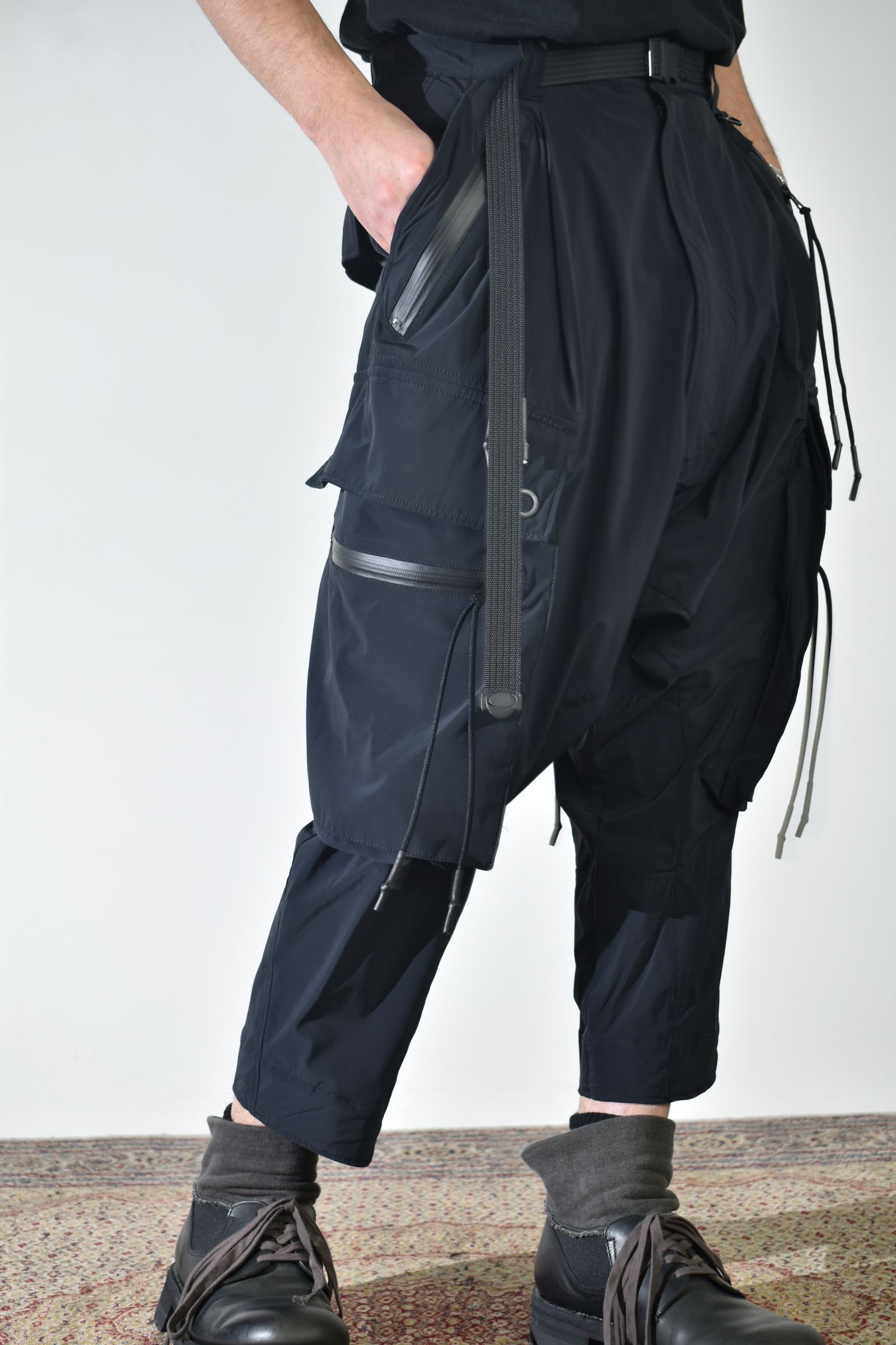 Sarrouel Cropped Cargo"Black" / サルエルクロップドカーゴ"ブラック"