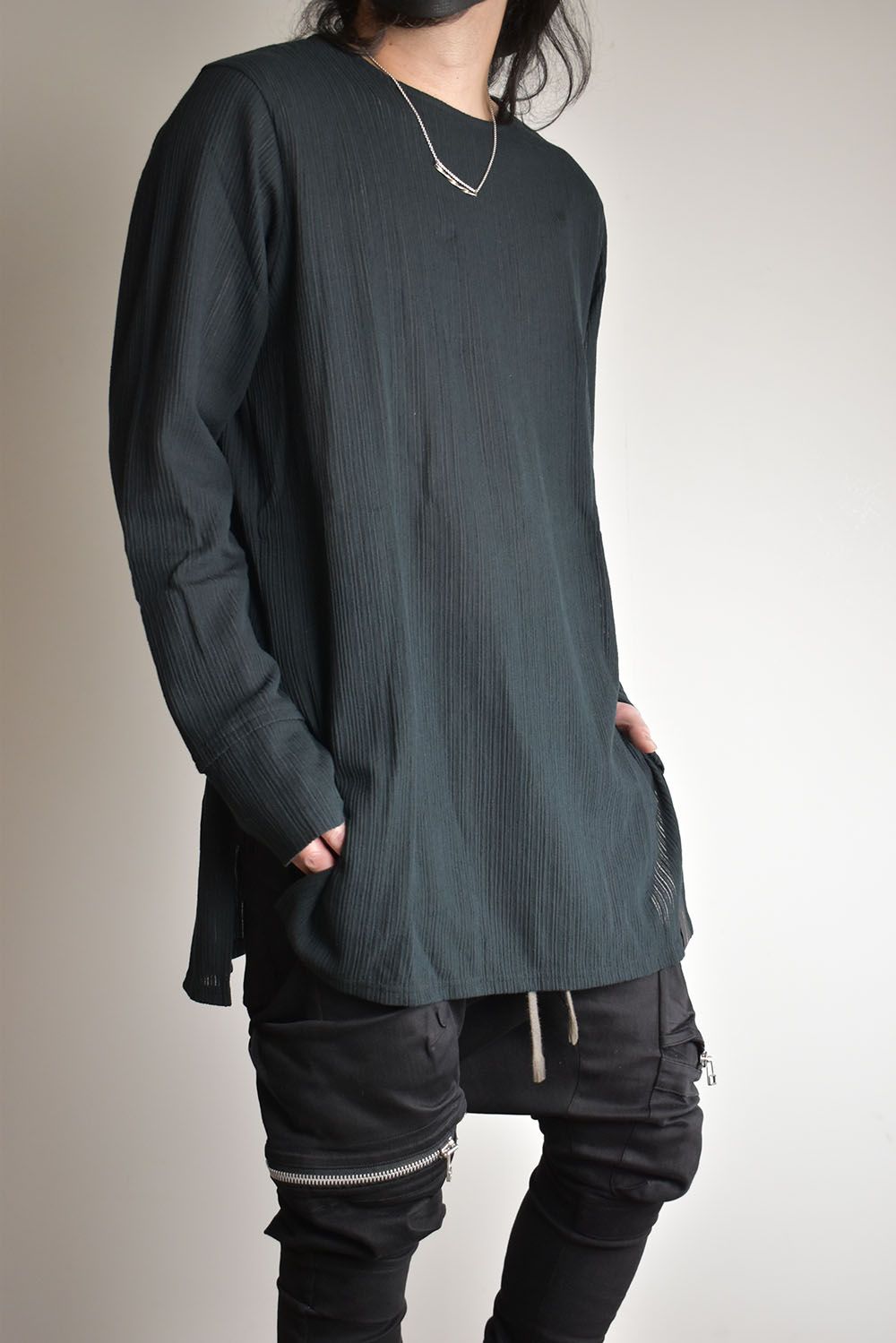 Base Layer Round Neck"Black"/ベースレイヤーラウンドネック"ブラック"