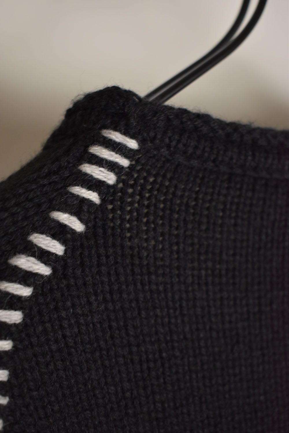 Over Lock Knit Pullover"Black" / オーバーロックニットプルオーバー"ブラック"