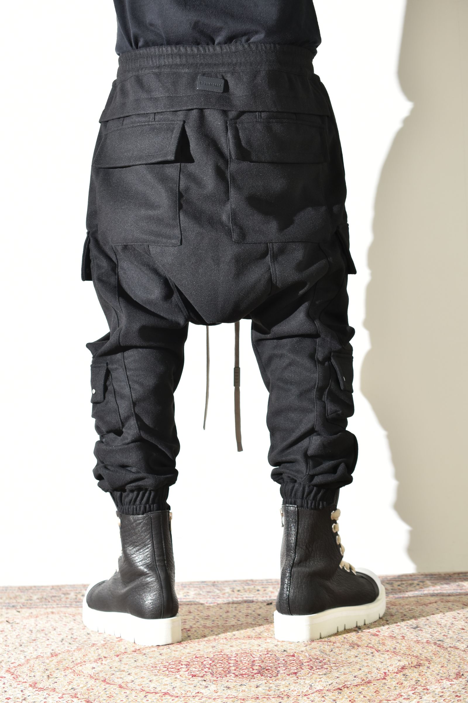 Knit Jersey Military Sarrouel Easy Pants"Black" / ニットジャージーミリタリーサルエルイージーパンツ"ブラック"