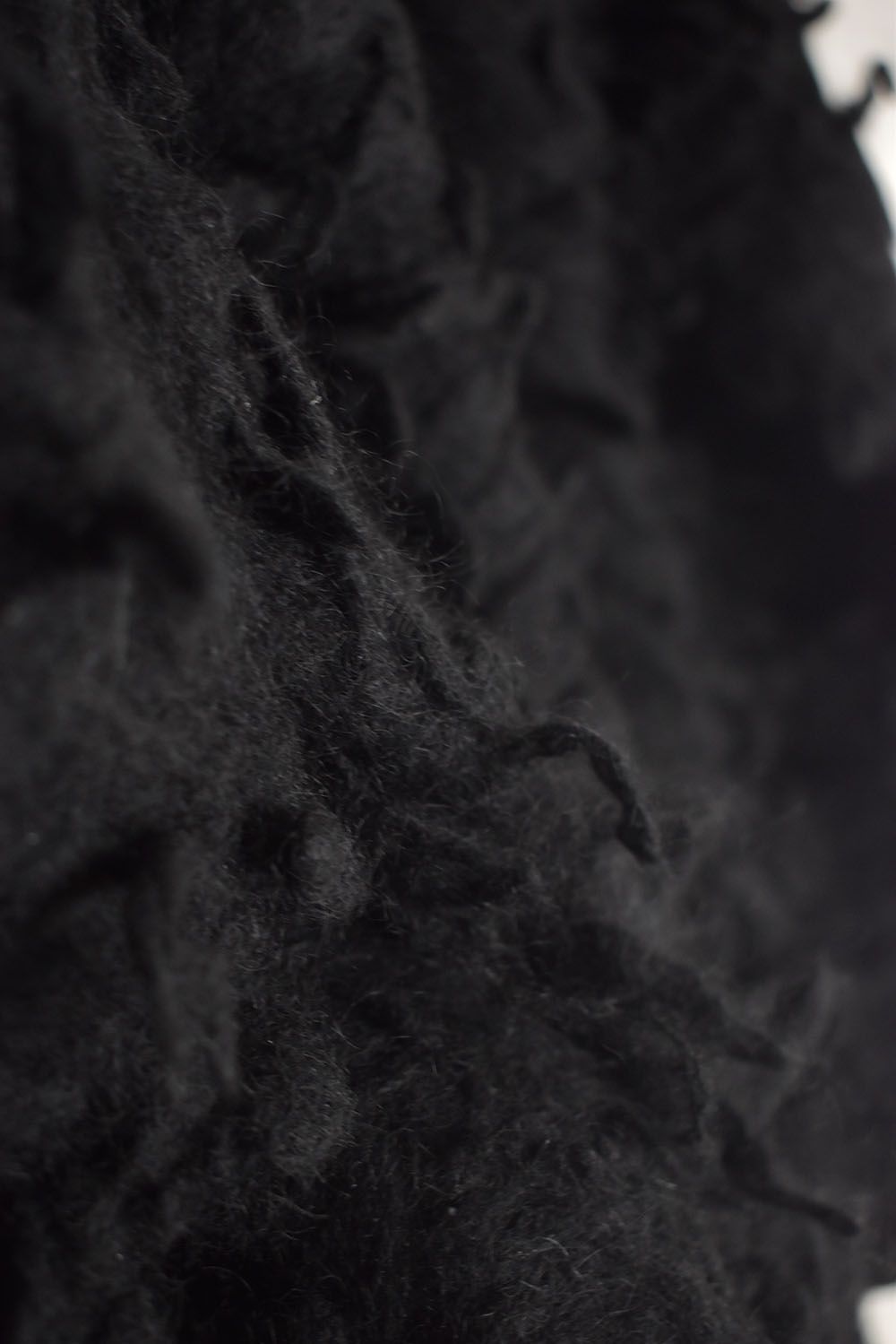 5GG Long Pile Knit Cardigan"Black" / ロングパイルニットカーディガン"ブラック"