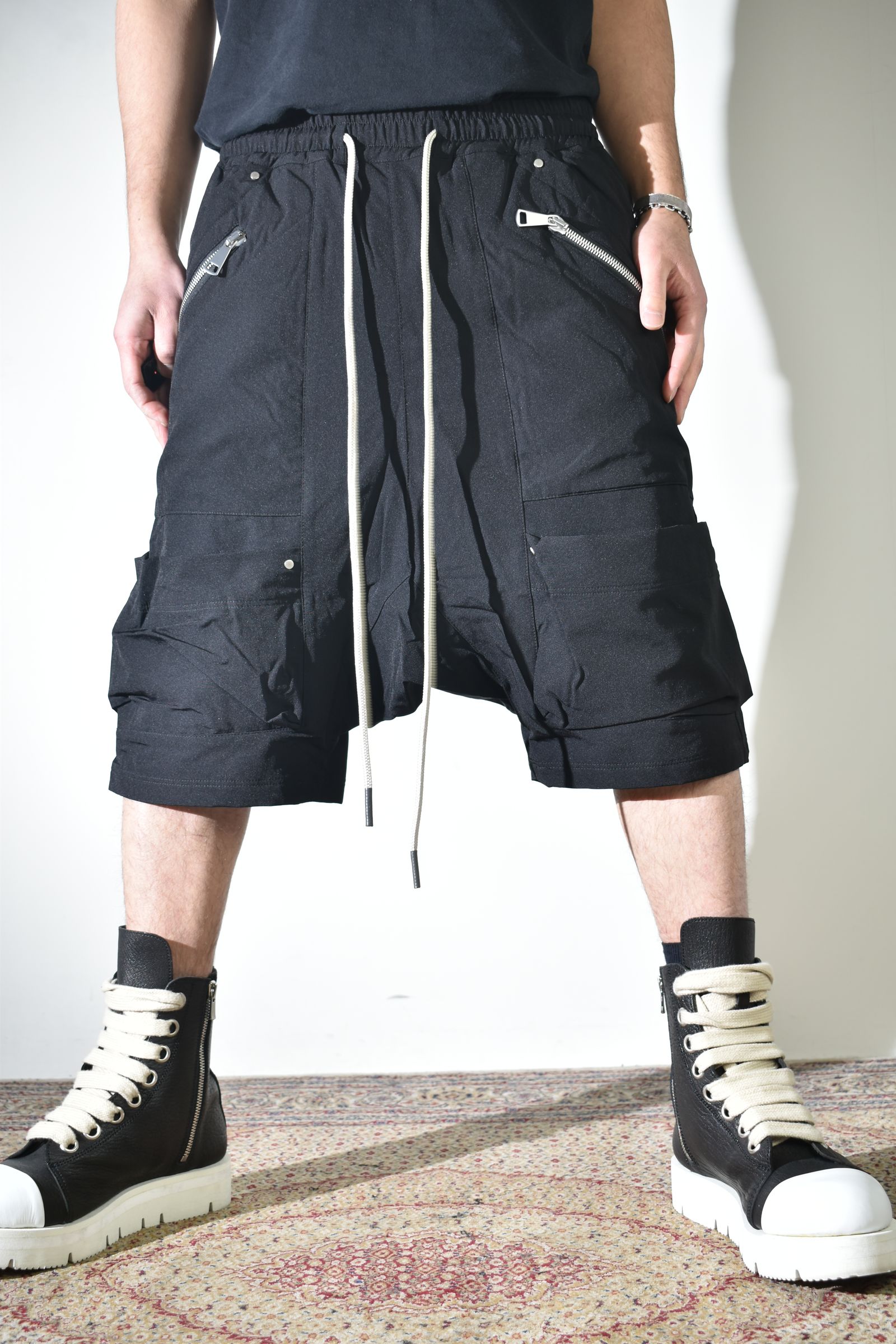 Stretch Nylon Cargo Shorts"Black" / ストレッチナイロンカーゴショーツ"ブラック"