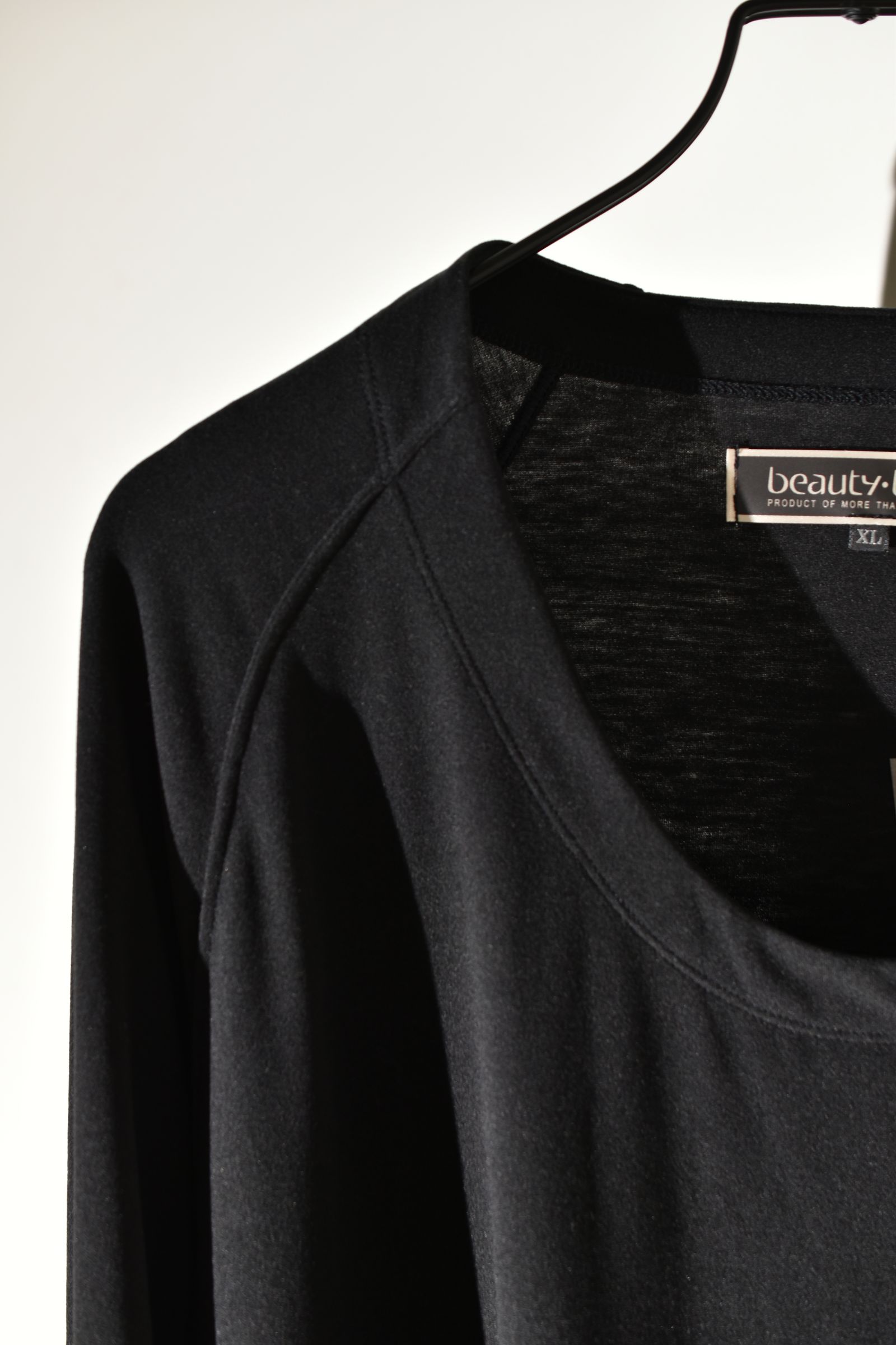 Loose Neck Premier Long Sleeve Tee"Black" /  ルーズネックプレミアロングスリーブTee"ブラック"