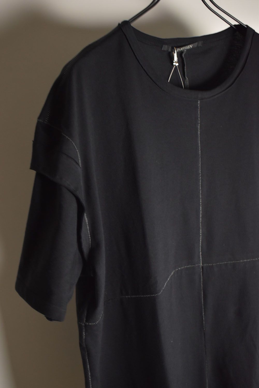 30/- Soft Cotton Jersey Layered Tee"Black" / 30/-ソフトコットンジャージーレイヤードTシャツ"ブラック"