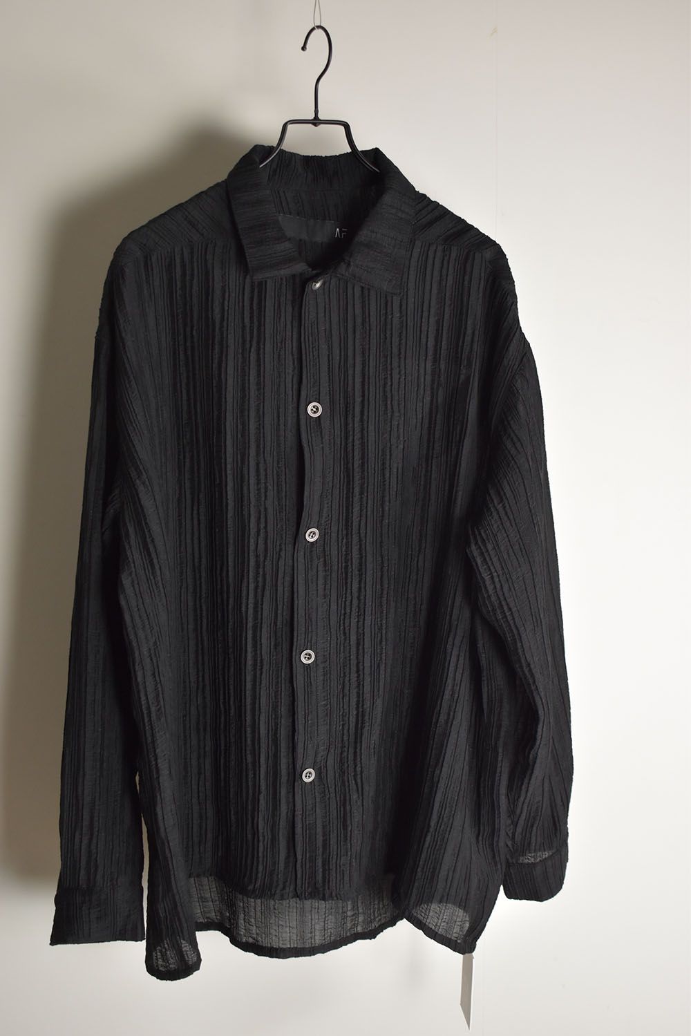 Sheer Yoryu Shirts"Black"/シアーシャツ"ブラック"