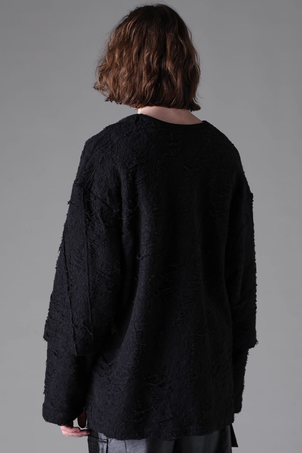 《2026AW先行予約》Layerd Over Sized Pullover"Black" / レイヤードオーバーサイズプルオーバー"ブラック"