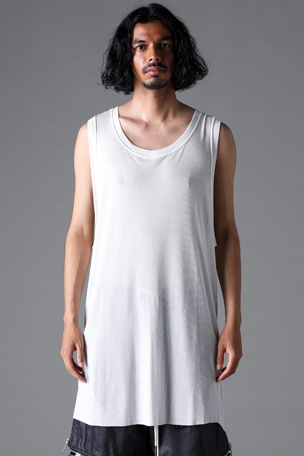 《2026SS先行予約》Rib Long Tank Top"Black / White /Grey" / リブロングタンクトップ"ブラック/ホワイト/グレー"