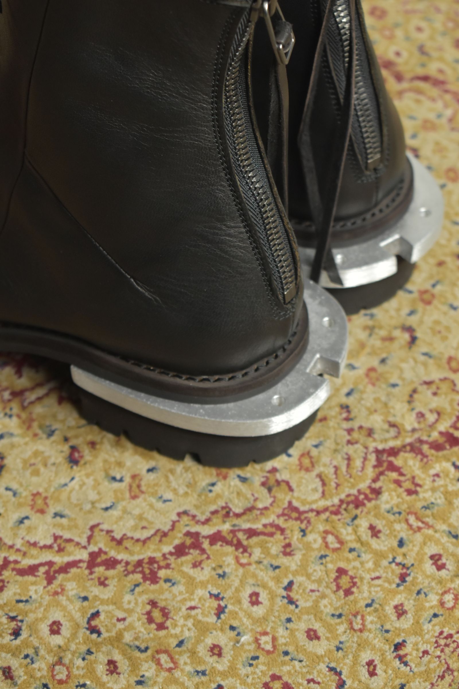 Metal Heel Balmoral Back Zip Boots"Teacore Black" / メタルヒールバルモラルバックジップブーツ"ティーコアブラック"