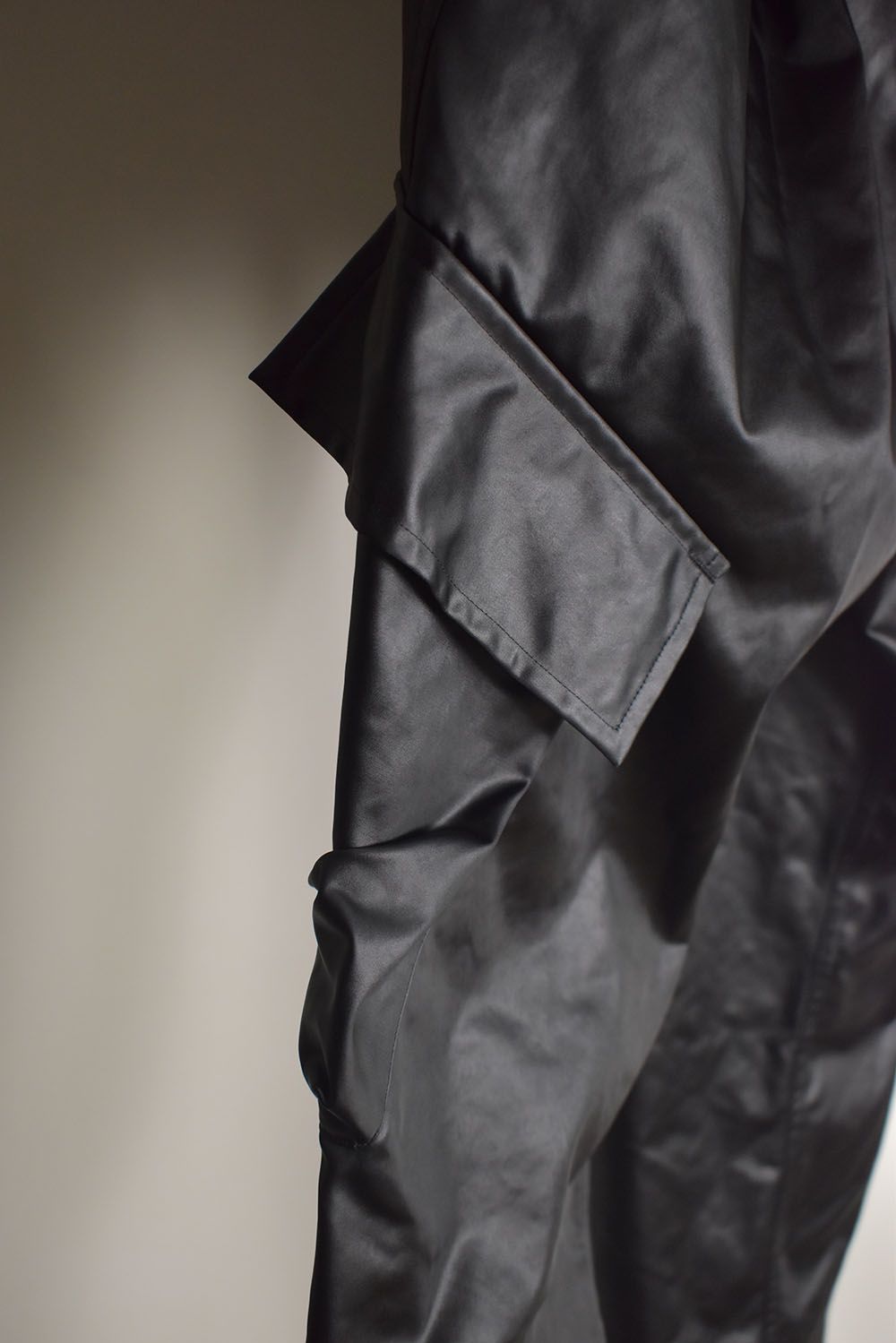 Heavy Satin Cargo Pants"Black" / ヘビーサテンカーゴパンツ"ブラック"