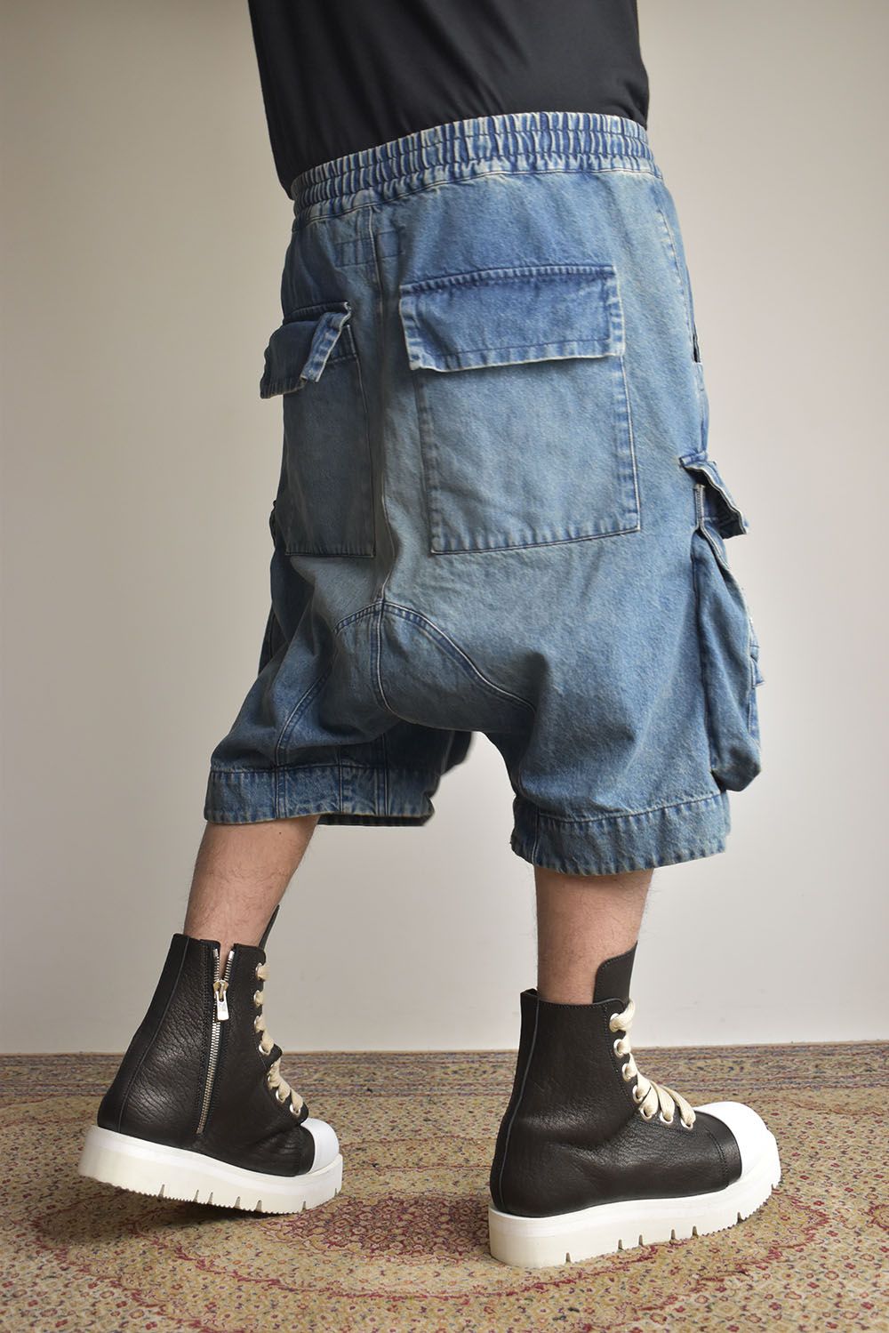 Vintage Denim Military Shorts"Blue" / ヴィンテージデニムミリタリーショーツ"ブルー"