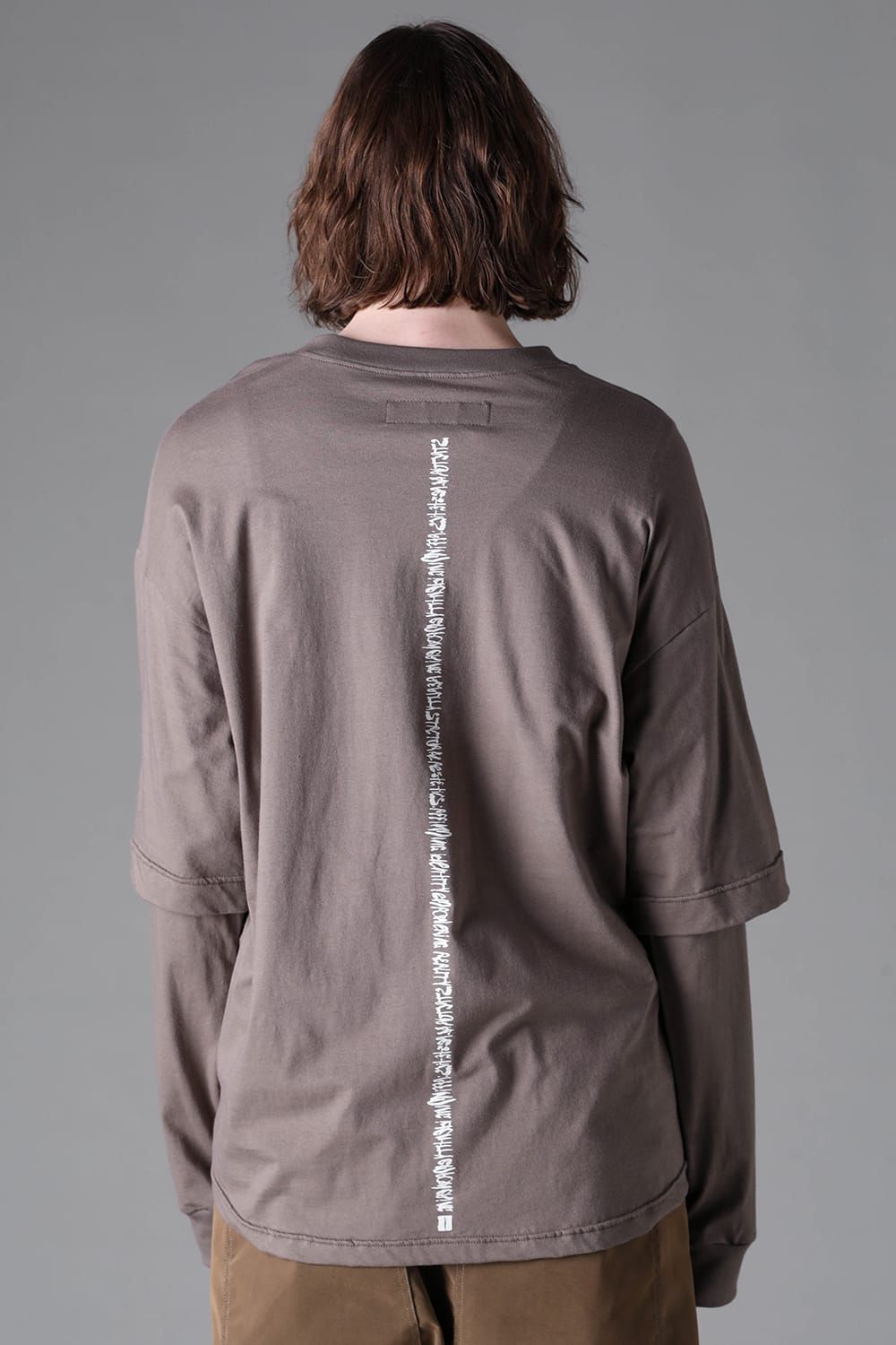 《2026AW先行予約》Printed Layerd Long Sleeve "Greige" / プリントレイヤードロングスリーブ"グレージュ"