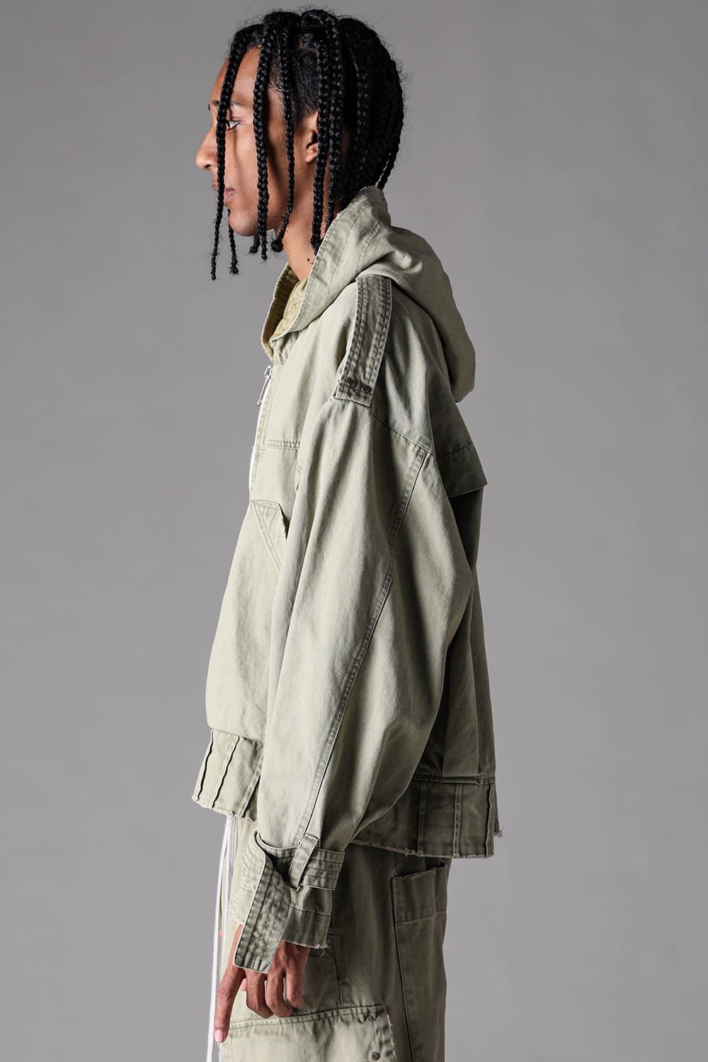 《2027SS先行予約》Hoodie Blouson "Vintage Black / Dust Grey / Dusty Olive" / フーディブルゾン "ヴィンテージブラック /ダストグレー /ダスティオリーブ"