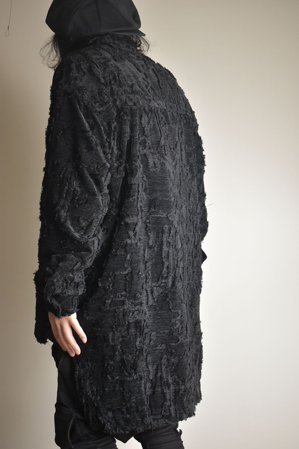 Jacguard Long Shirts"Black"/ジャガードロングシャツ"ブラック"