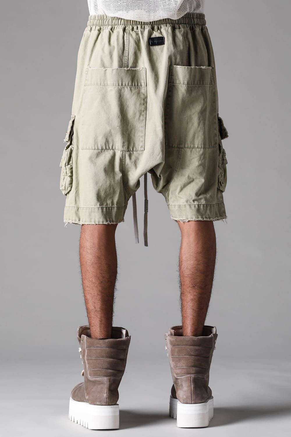 《2027SS先行予約》Sarrouel Cargo Shorts"Vintage Black / Dust Grey / Dusty Olive" / サルエルカーゴショーツ "ヴィンテージブラック /ダストグレー /ダスティオリーブ"