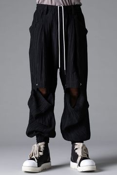 《2026SS先行予約》Front Tuck wide Jogger Pants"Black / Sand" /フロントタックワイドジョガーパンツ"ブラック/サンド"
