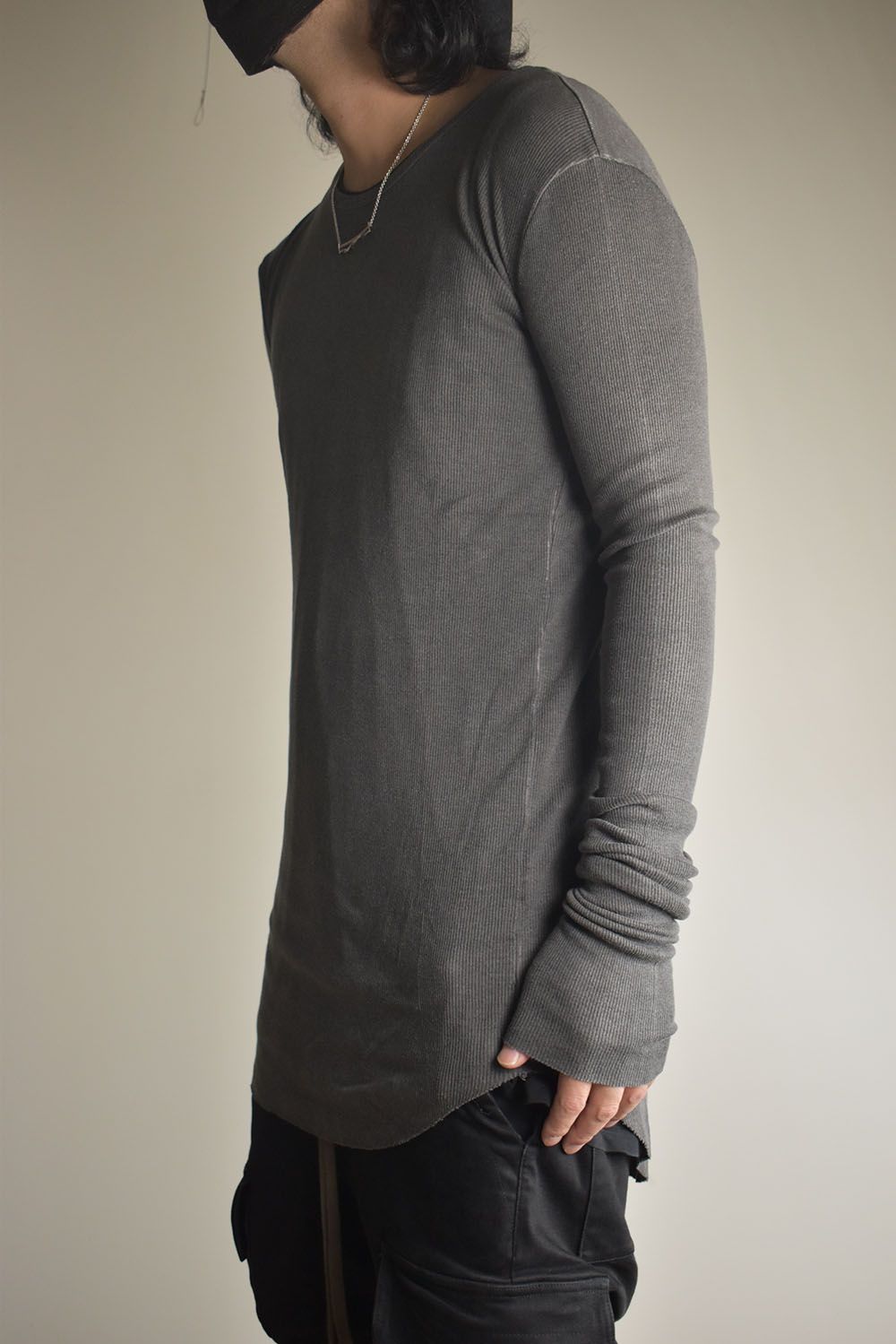 Modal x Cotton Rib Long Sleeve Tee "Dust" / モダール×コットンリブロンブスリーブTシャツ"ダスト"