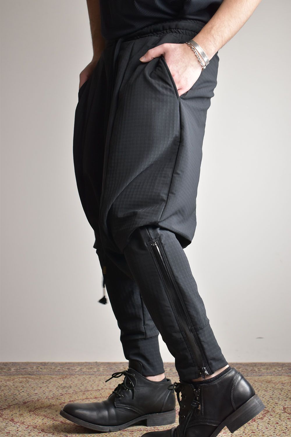 Storm Fleece Low Crotch Sarrouel Pants"Balck"/ストームフリースロークロッチサルエルパンツ"ブラック"