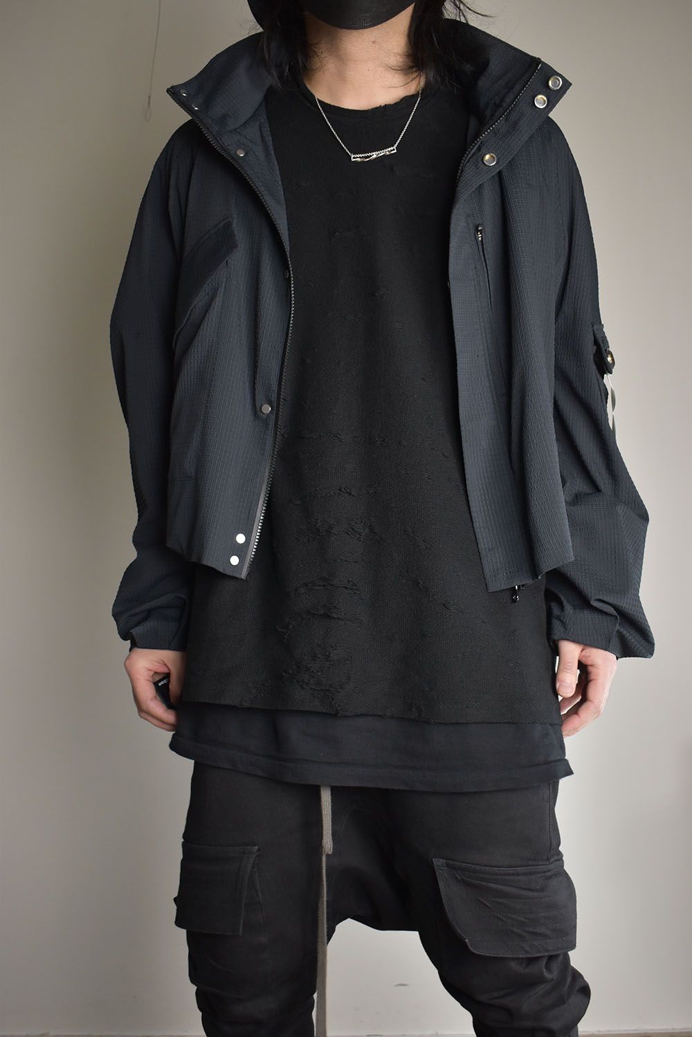 Cropped Hood Blouson"Black" / クロップドフードブルゾン"ブラック"