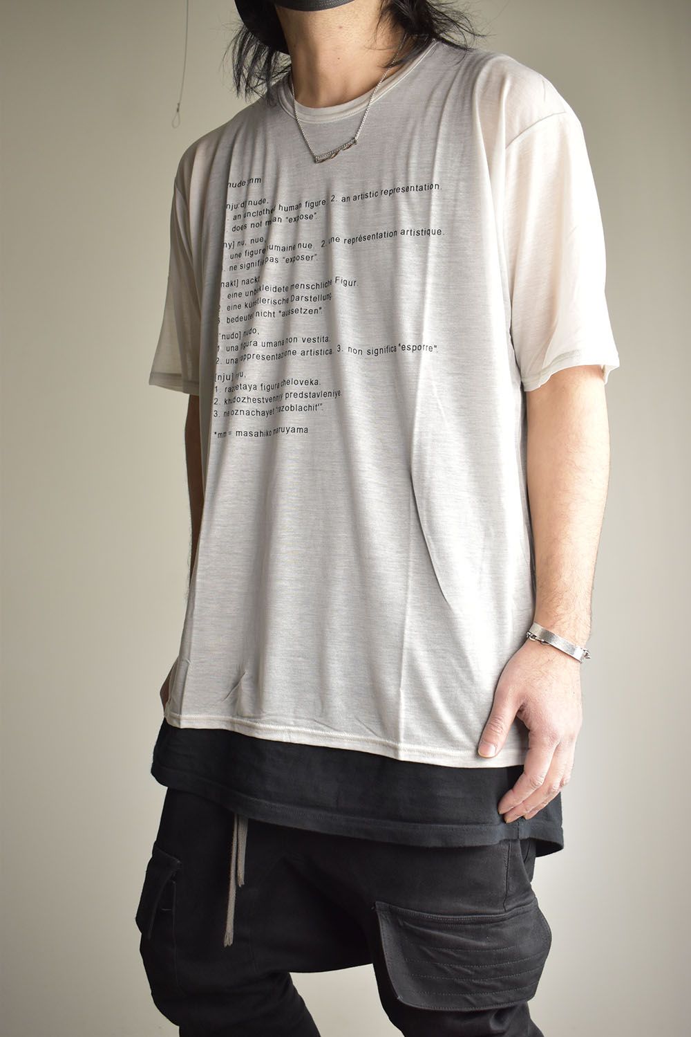 Over Sized Print Short Sleeve Tee"Grey"/オーバーサイズドプリントショートスリーブTee"グレー"