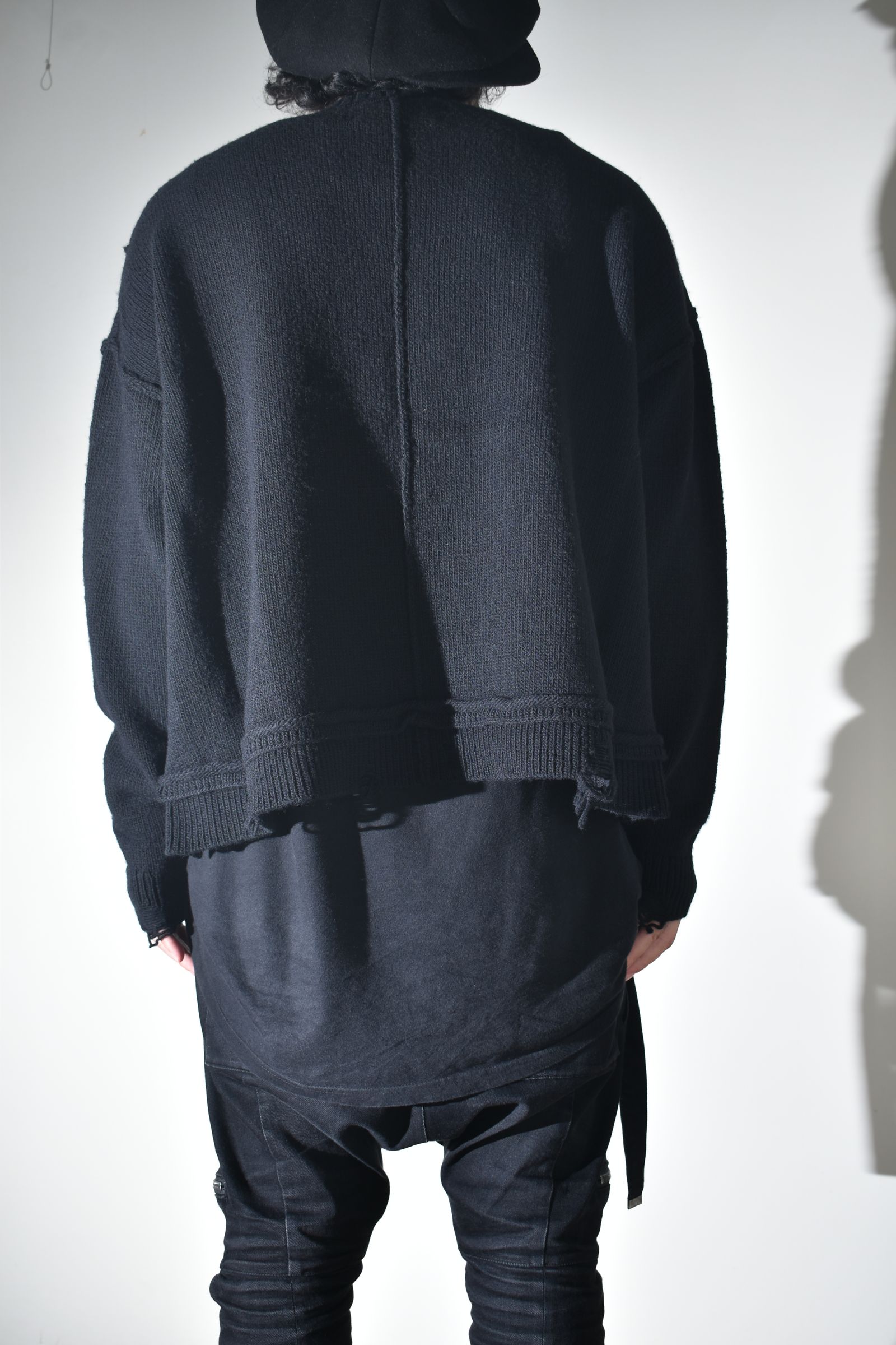 Dog Motif Intarsia Sweater "Black" / ドッグモチーフインターシャセーター"ブラック"