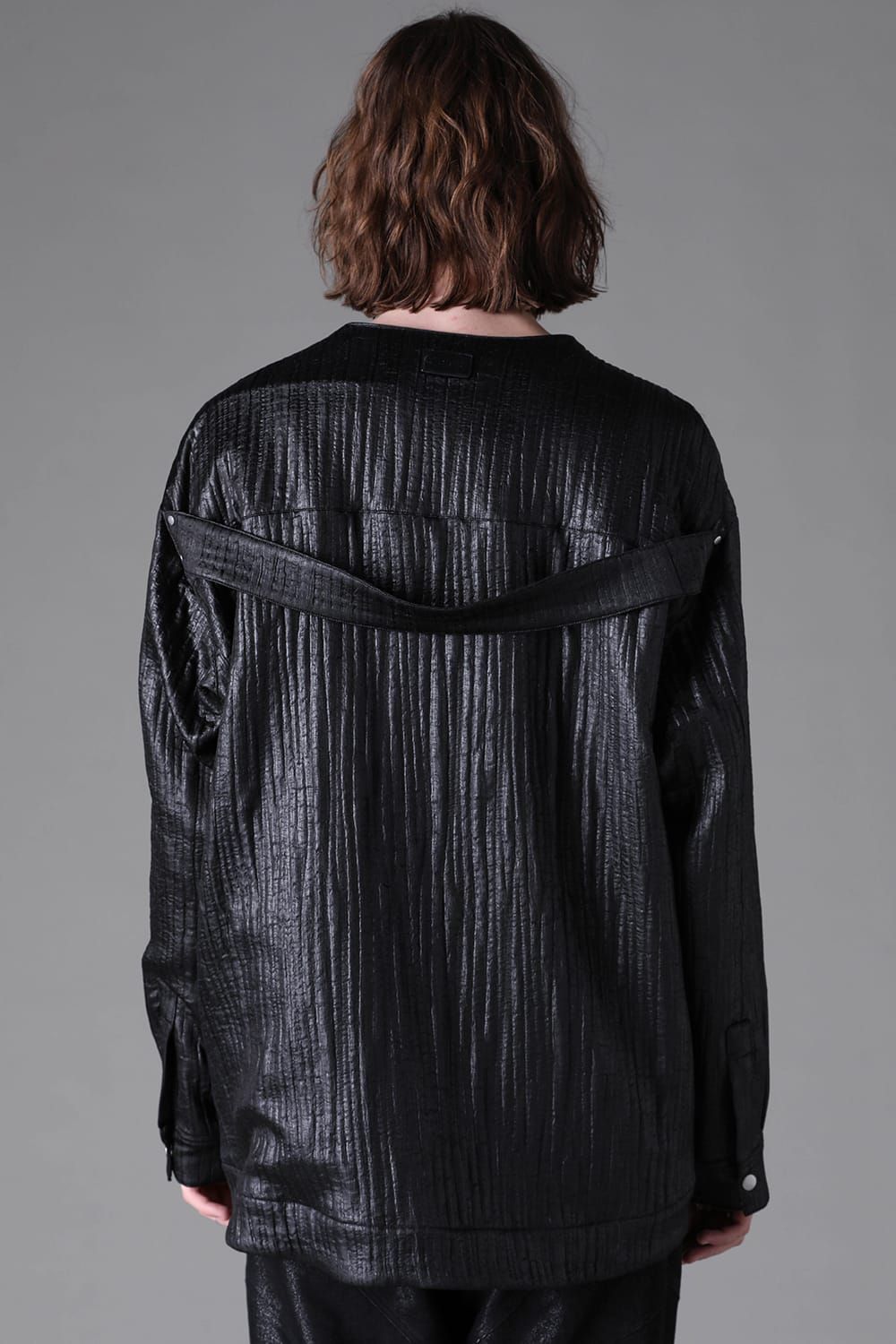 《2026AW先行予約》Lined Cardigan Shirts"ブラック" / ラインドカーディガンシャツ"ブラック"