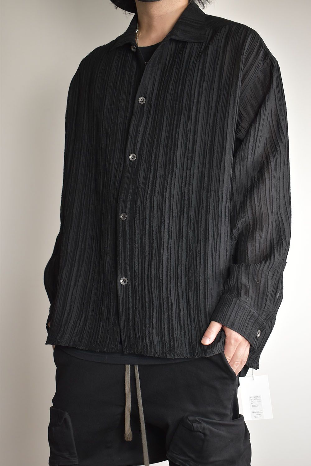 Sheer Yoryu Shirts"Black"/シアーシャツ"ブラック"