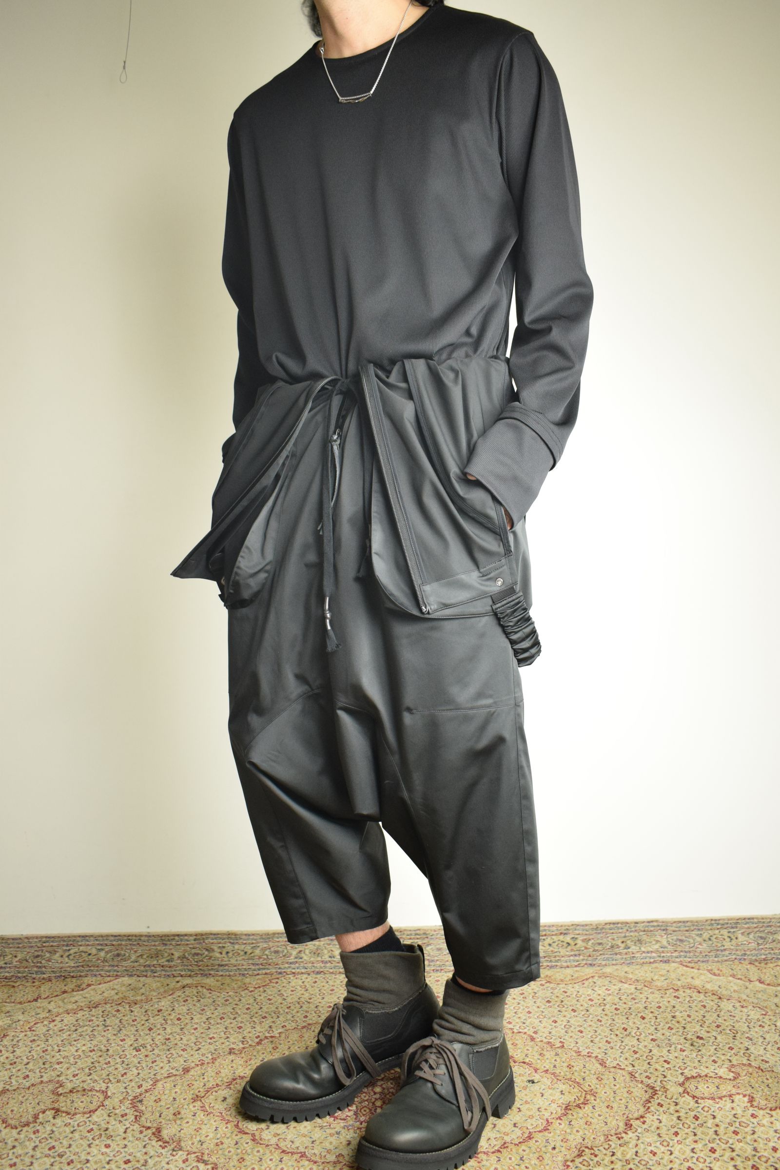 Deep Crotch Over All"Black" / ディープクロッチオーバーオール"ブラック"