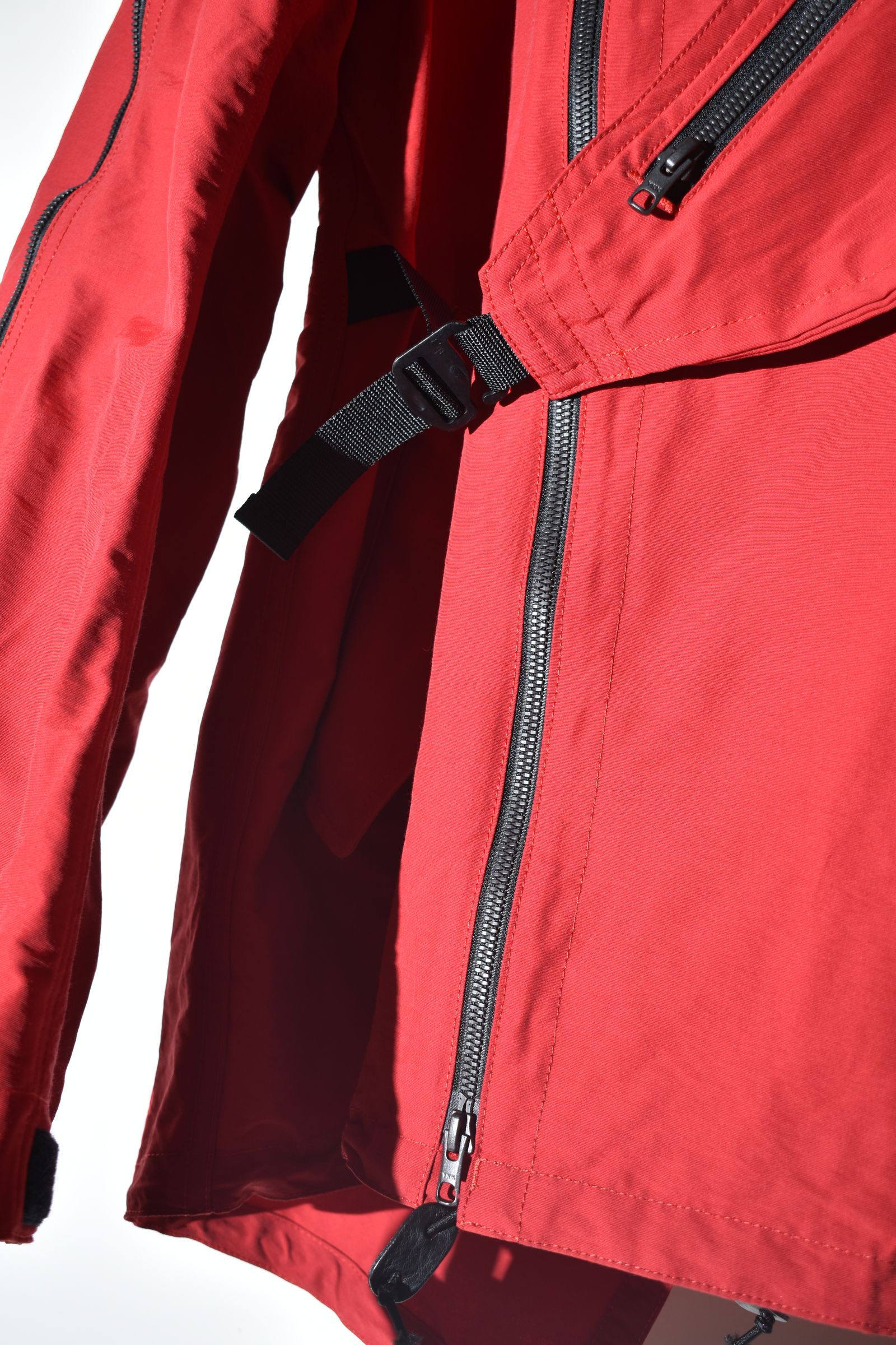 Multi Zip Short Mods Coat"Red" / マルチジップショートモッズコート"レッド"