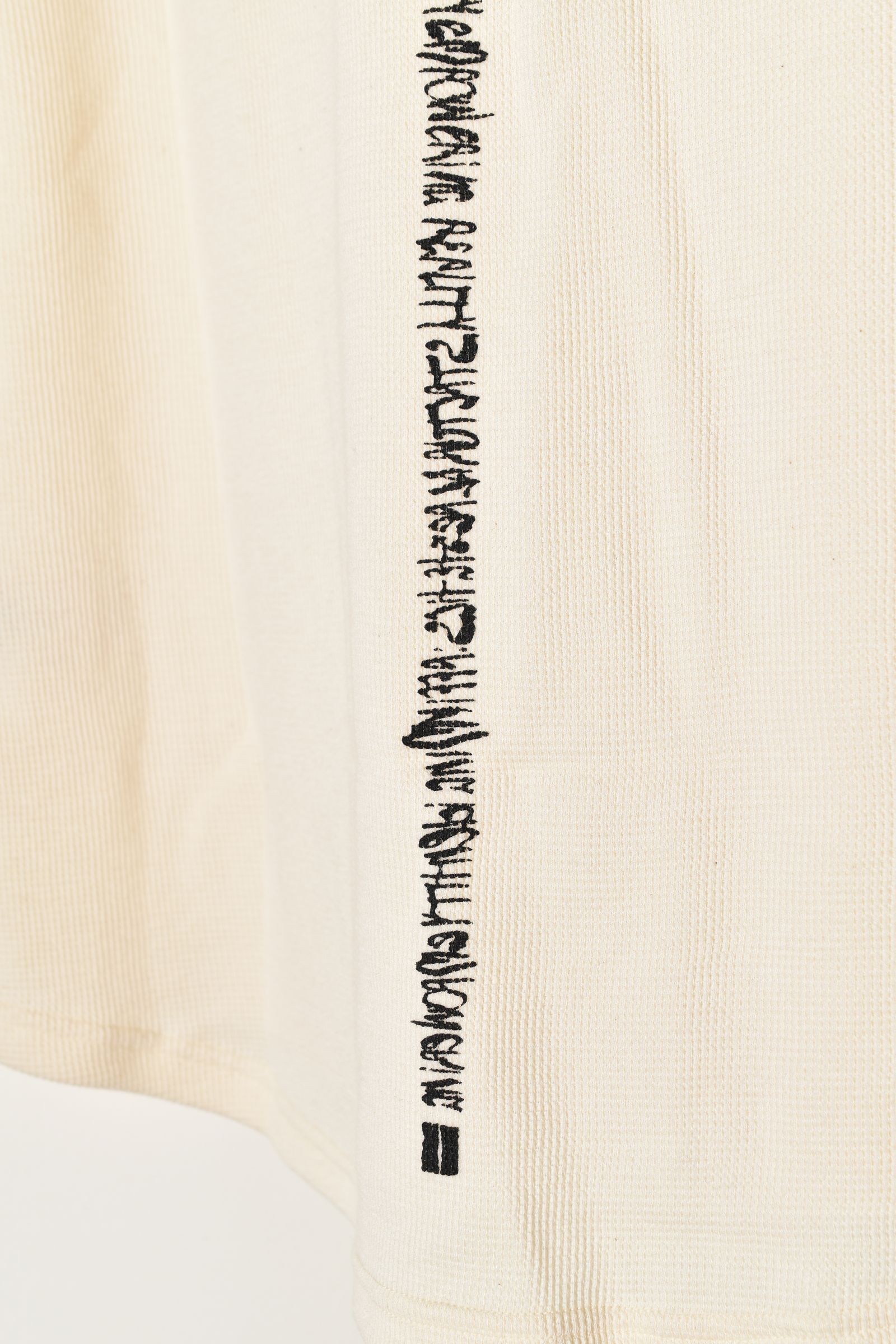 Back Printed Waffle Jersey Long Tank Top"Ivory" バックプリントワッフルジャージーロングタンクトップ"アイボリー"