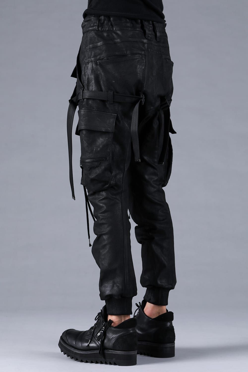 Product Coating Bag Attached Cargo Jogging Pants"Black" / 製品コーティングバッグアタッチドカーゴジョグパンツ"ブラック"