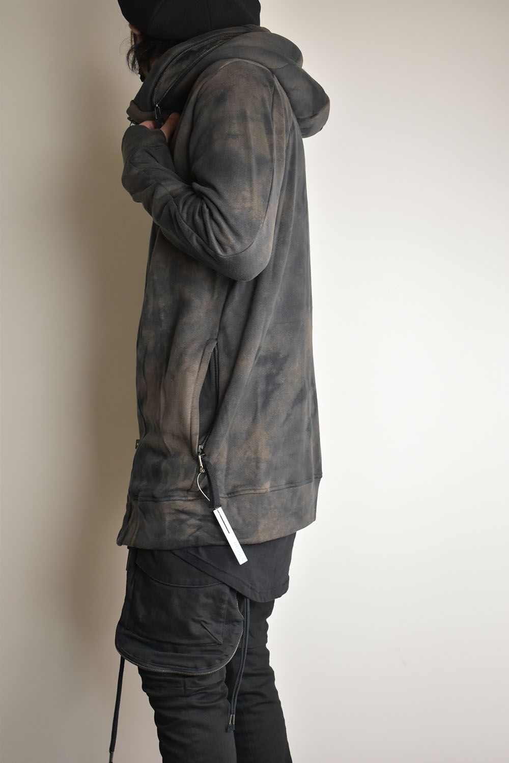 Non Ply Yarn Lined Hooded Jacket"Dust" /  無撚糸裏毛フーデッドジャケット"ダスト"