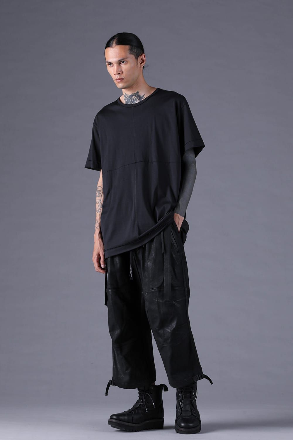 《2027SS先行予約分》100/3 Cotton S/ST T-Shirt"Black" / 100/3天竺ショートスリーブTee"ブラック"