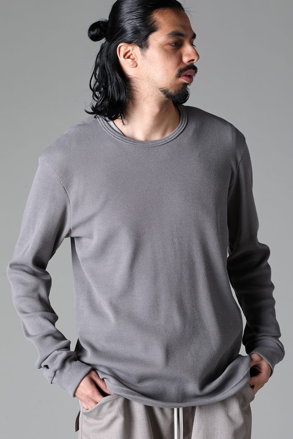 《2025AW先行予約》Crew Neck Top"Black / Beige /Khaki /Grey /D.Grey" / クルーネックトップ"ブラック/ベージュ/カーキ/グレー/ダークグレー"