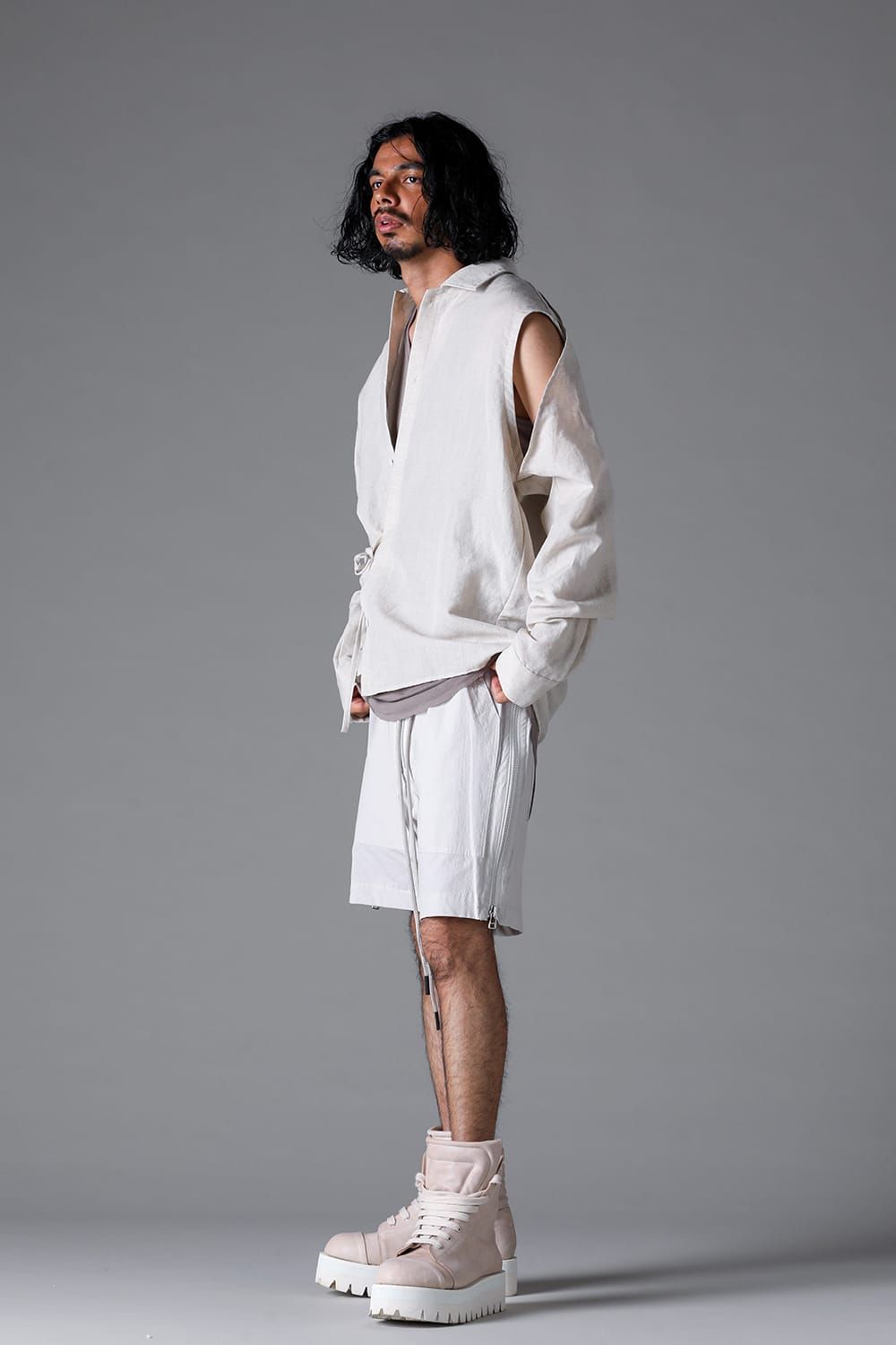 《2026SS先行予約》Side Zip Shorts"Black / White /Stone" / サイドジップショーツ"ブラック/ホワイト/ストーン"