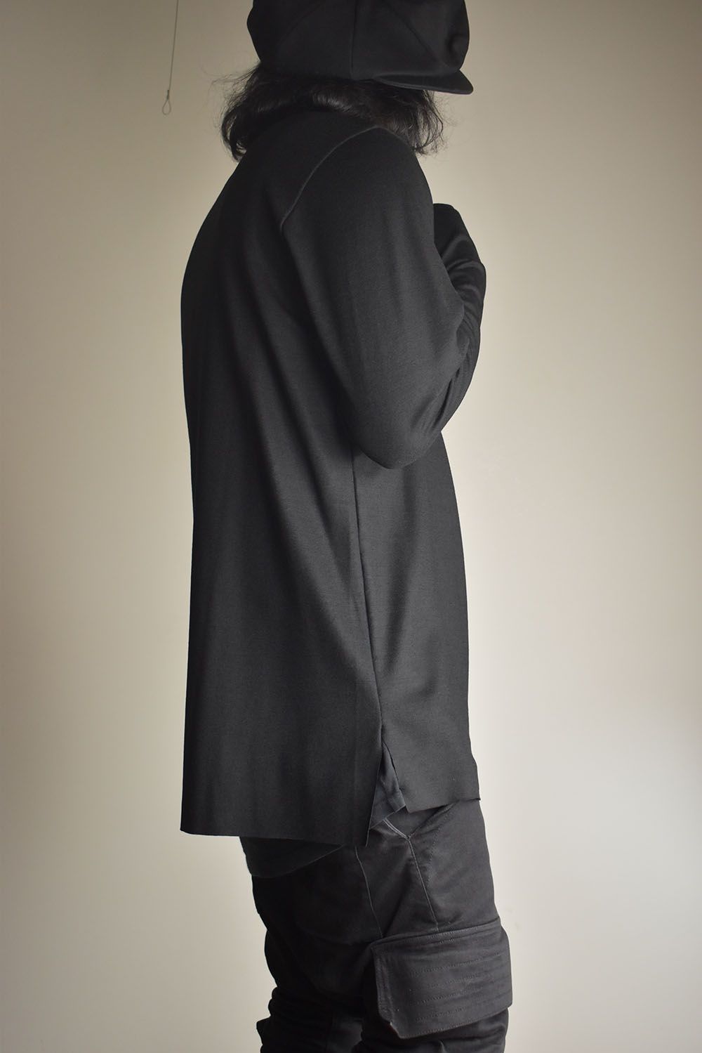 High Neck  Long Pullover "Black" / ハイネックロングプルオーバー"ブラック"
