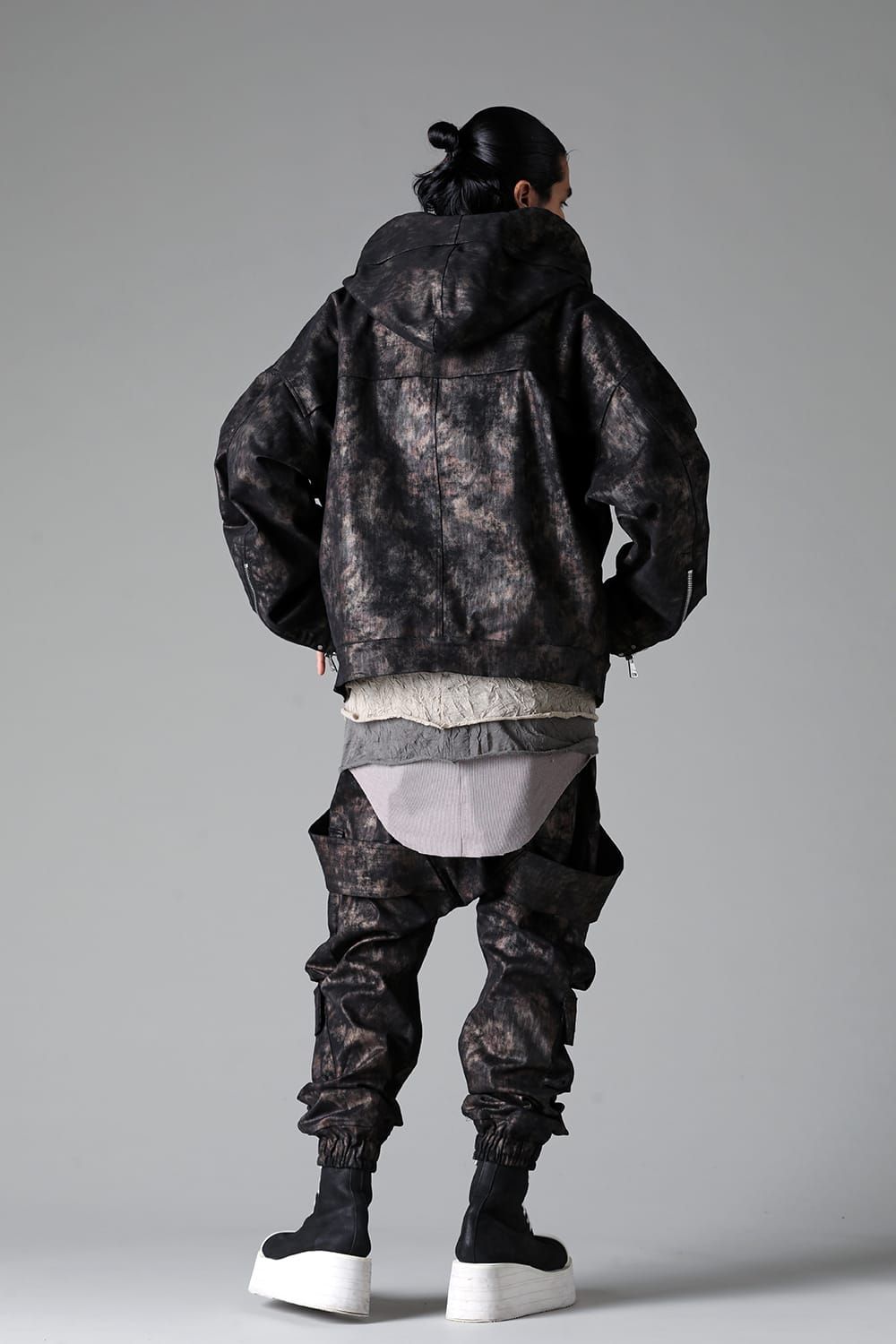 《2025AW先行予約》Metal Steam Camouflage Hooded Blouson"Black × Beige" / メタルスチームカモフラージュ フーデッドブルゾン"ブラック×ベージュ"
