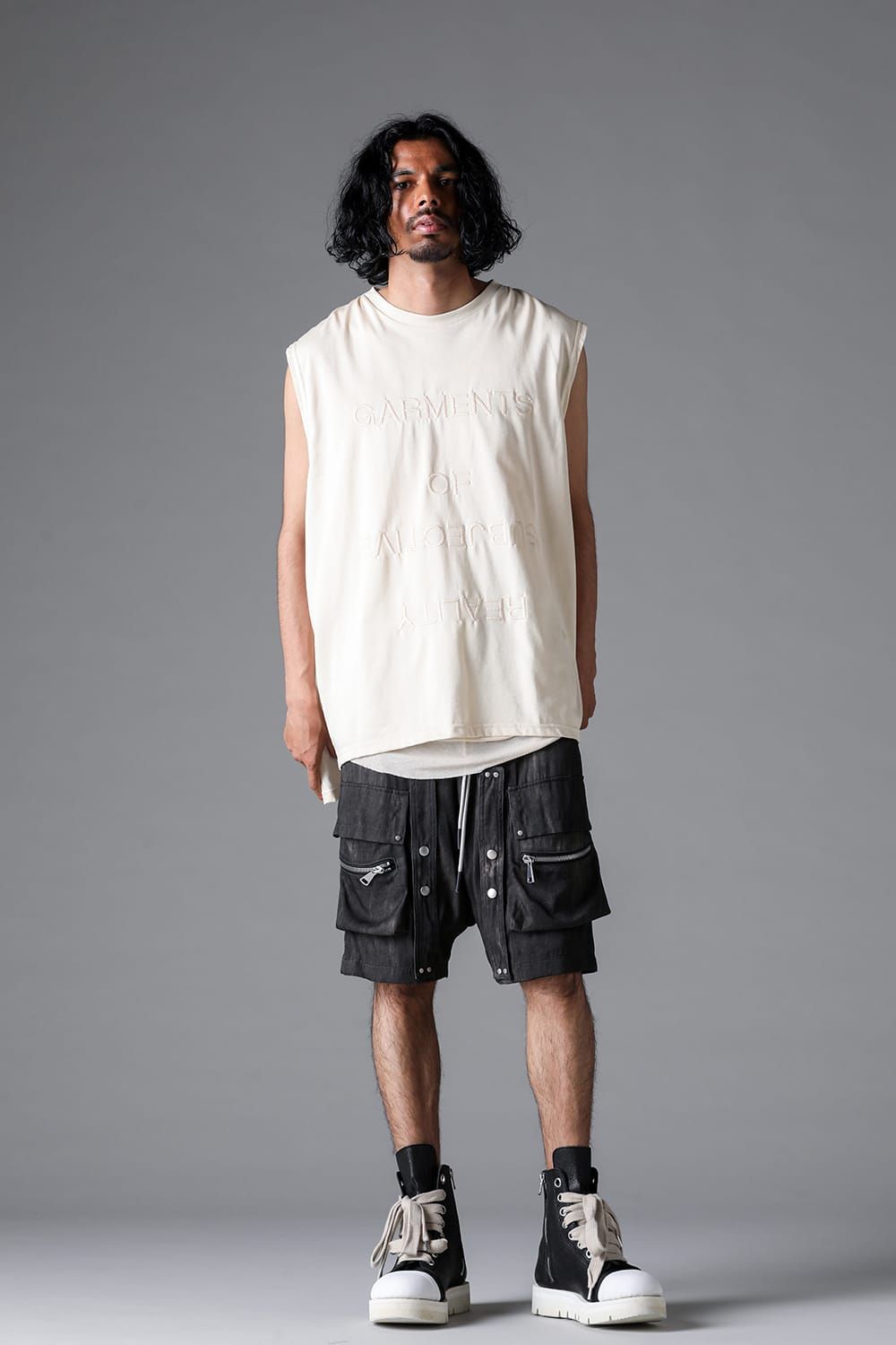 《2026SS先行予約》Cargo Shorts"Black / Uneven D.Grey / Uneven Grey" / カーゴショーツ"ブラック/アンイーブンダークグレー/アンイーブングレー"