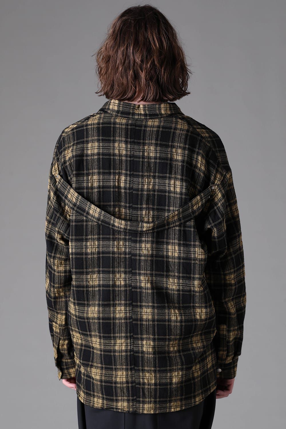 《2026AW先行予約》Plaid Patterned Shirts"Black × Yellow" / プレイドパターンシャツ"ブラック × イエロー"