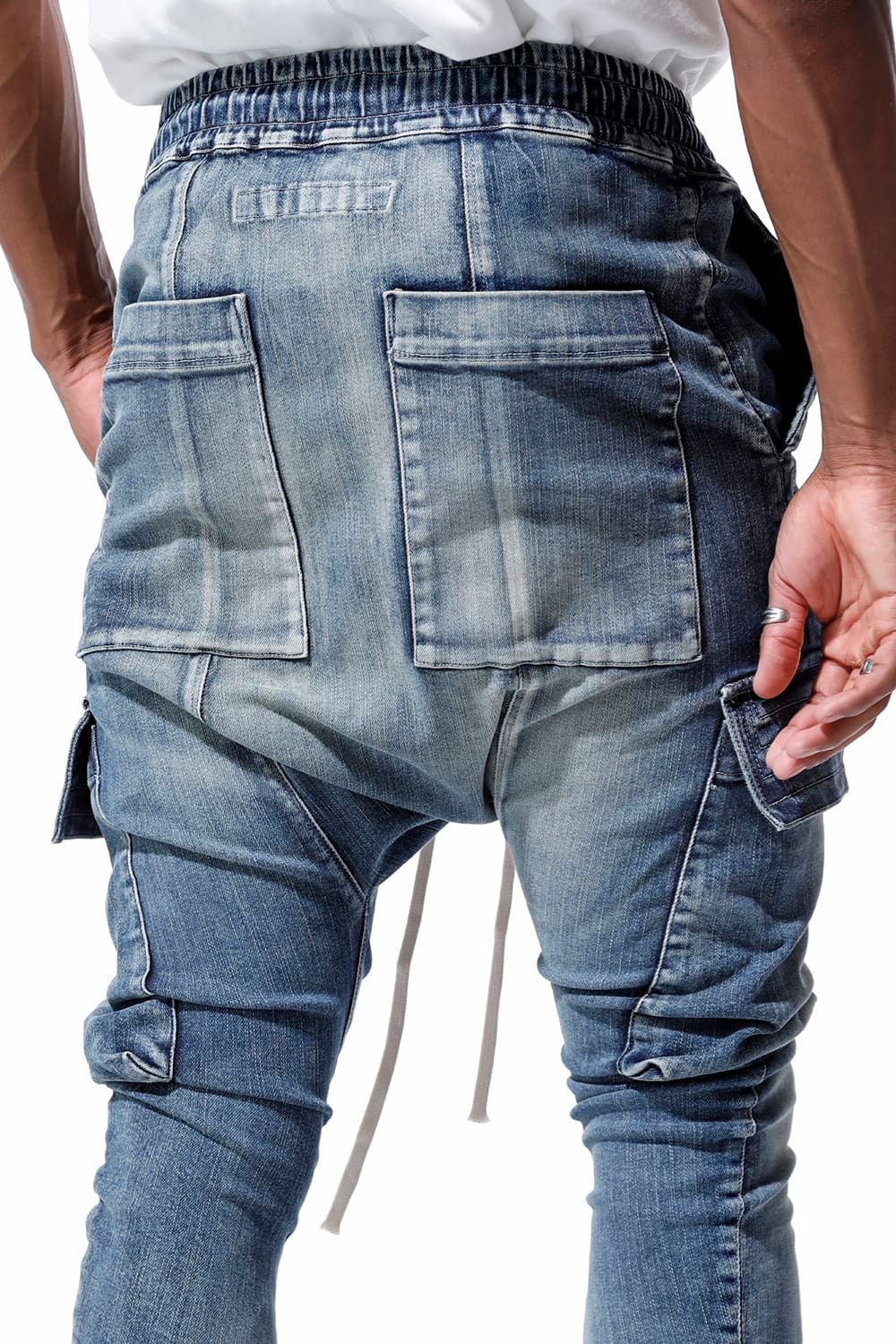 《2026SS先行予約》Vintage Denim Cargo Sarouel Skinny"Indigo"/ヴィンテージデニムカーゴサルエルスキニー"インディゴ"