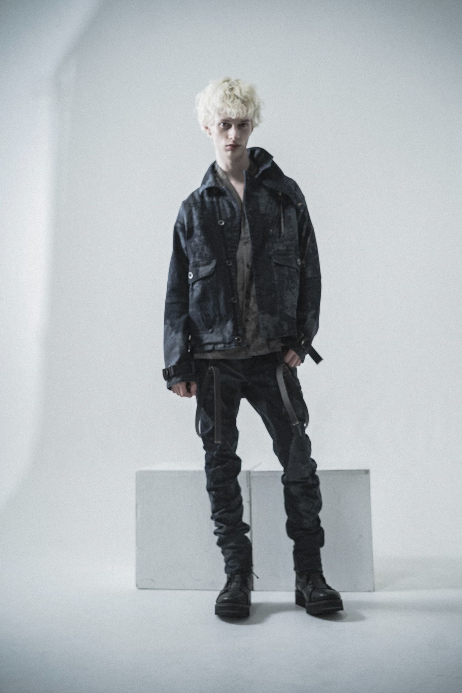 《2027SS先行予約分》Brushed-Coated Twist Curve Pants"Black" / ブラッシュコーティングツイストカーブパンツ"ブラック"