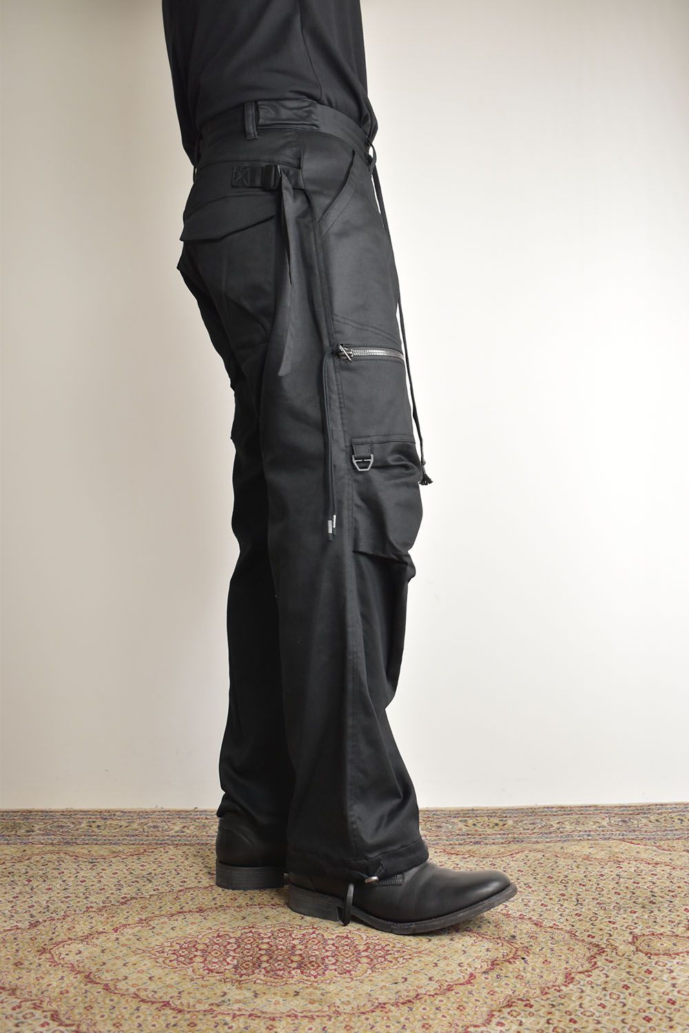 Jersey-like Denim Work Baggy Pants “Black" / ジャージーライクデニムワークバギーパンツ"ブラック"