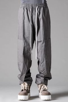 《2027SS先行予約》Sumi Dyed Wide Cargo Pants"Grey / L.Grey" / 墨染ワイドカーゴパンツ"グレー/ライトグレー"