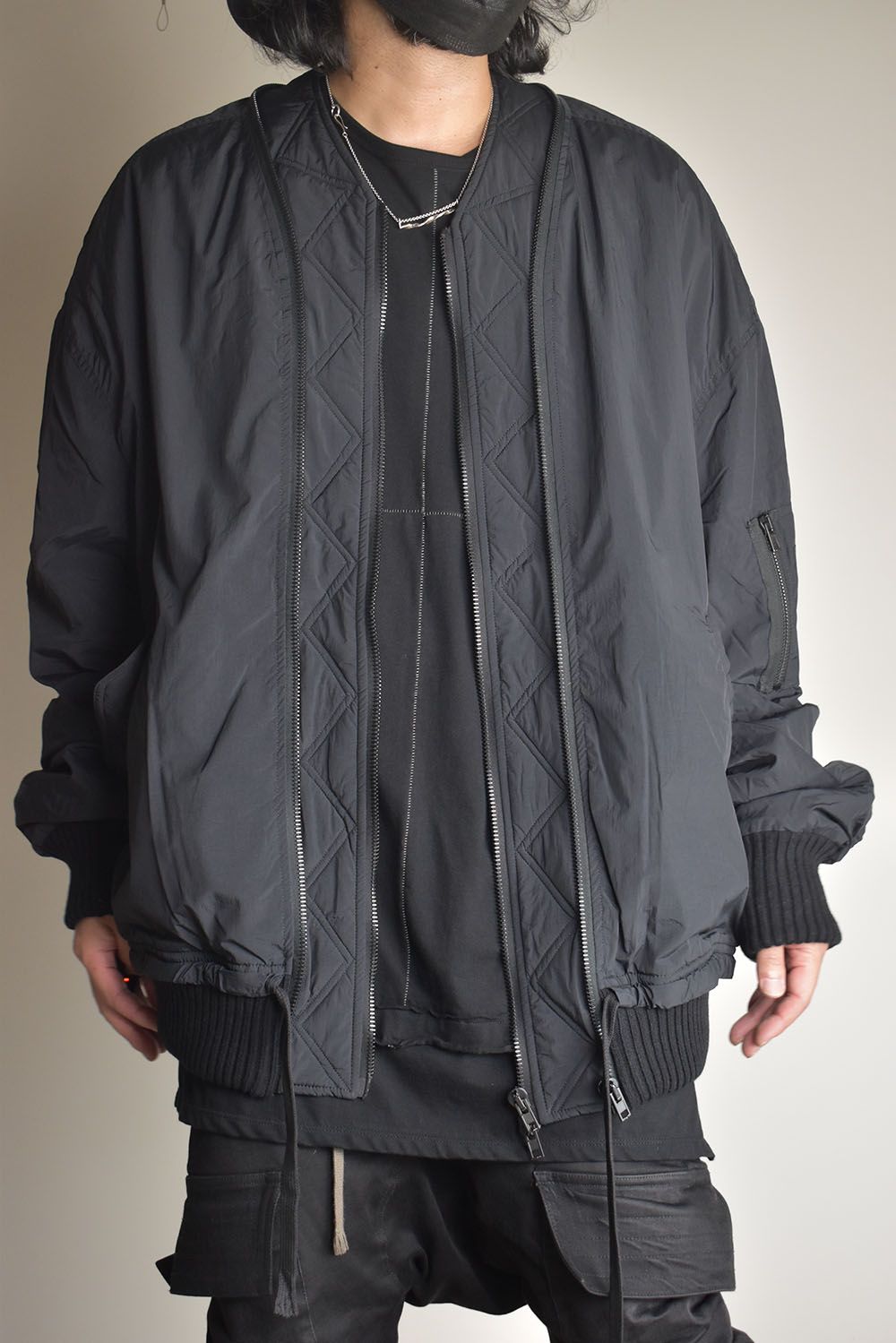 Over Sized Bomber Jacket"Black" / オーバーサイズボンバージャケット"ブラック"