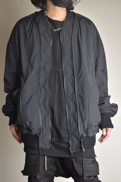Over Sized Bomber Jacket"Black" / オーバーサイズボンバージャケット"ブラック"