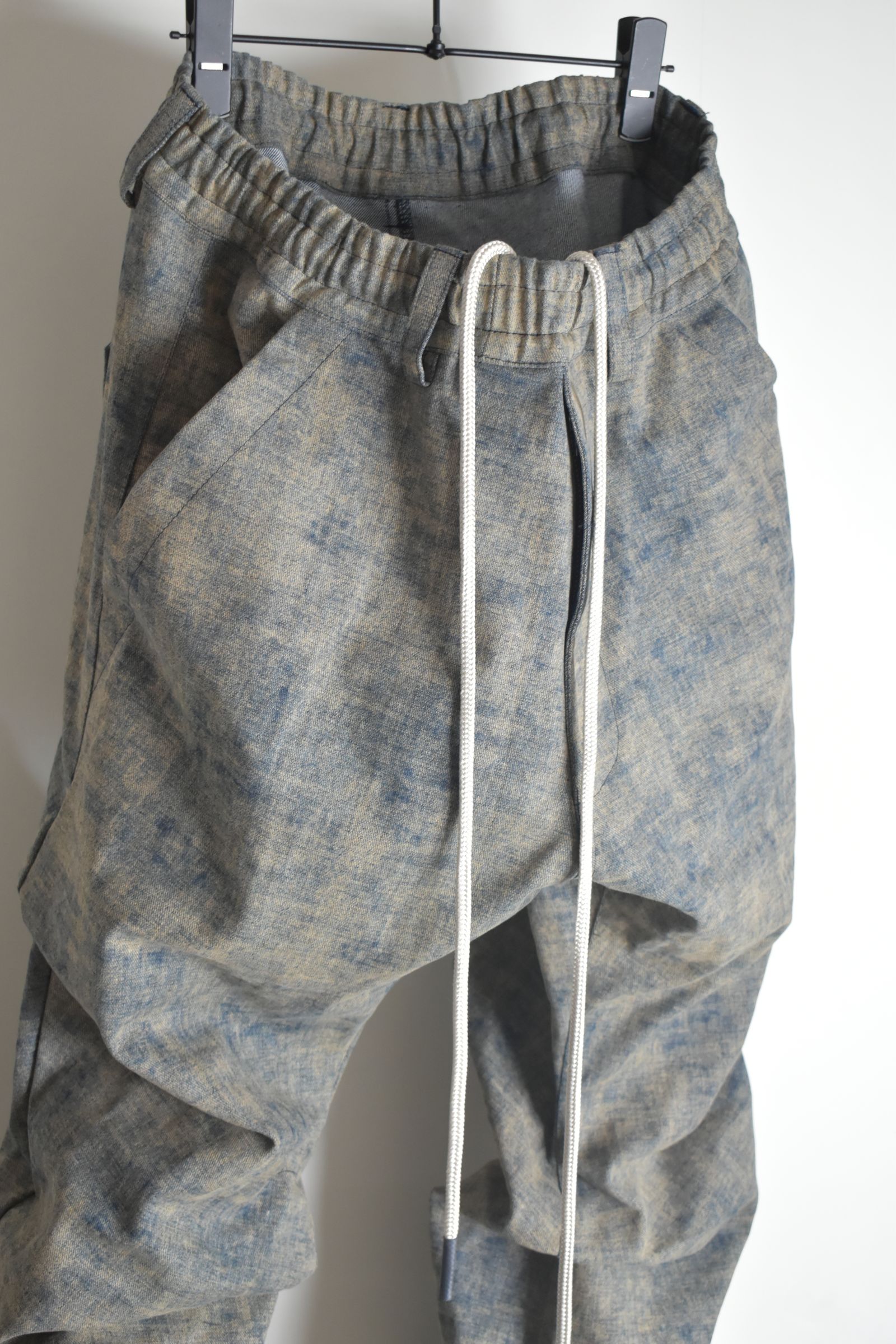 Blended Shades Denim Tuck Bootscut Pants"Steel Blue"/ ブレンデッドシェイドデニムタックブーツカットパンツ"スティールブルー"