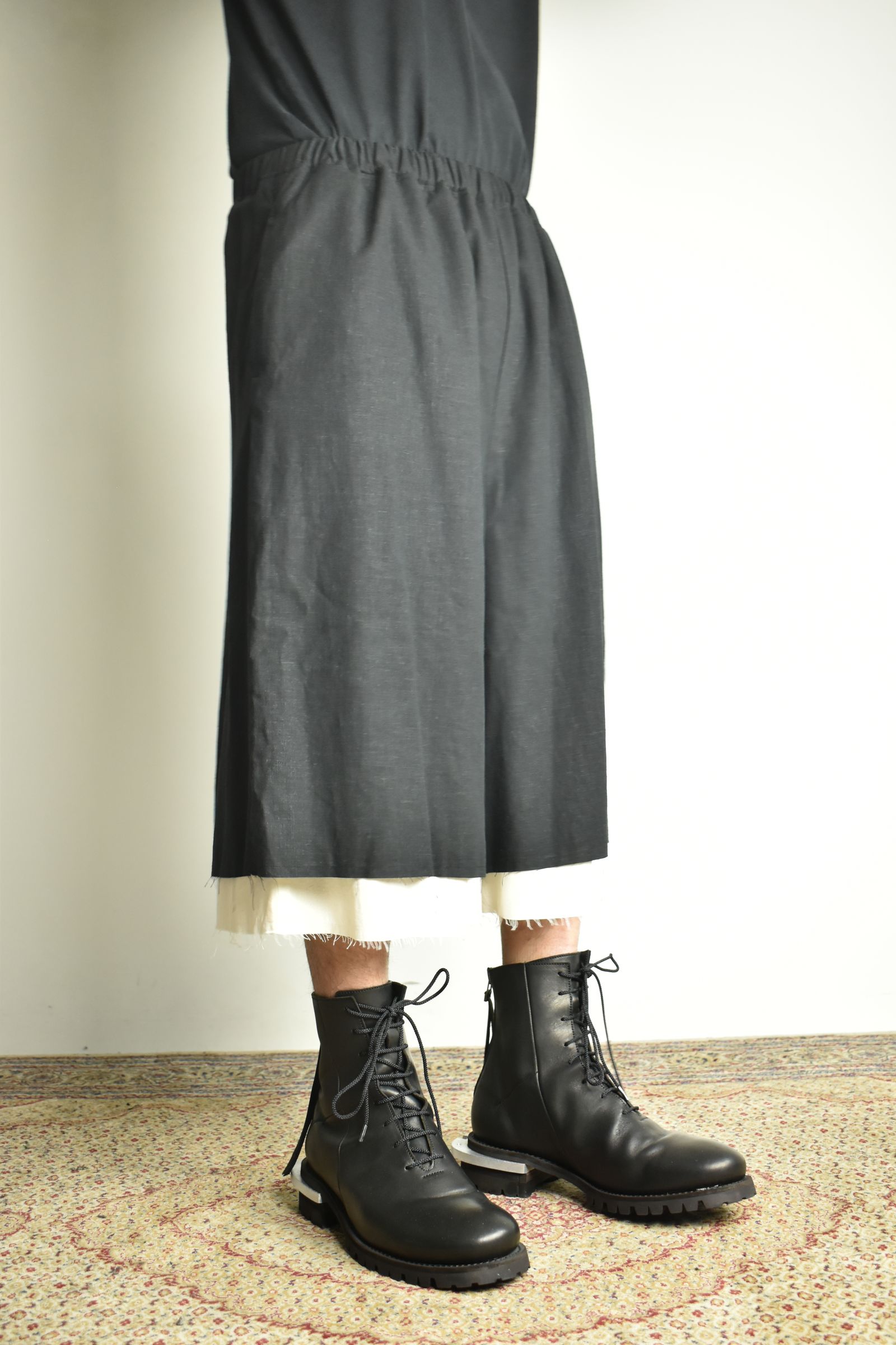 Layerd Easy Half Pants"Black" / レイヤードイージーハーフパンツ"ブラック"